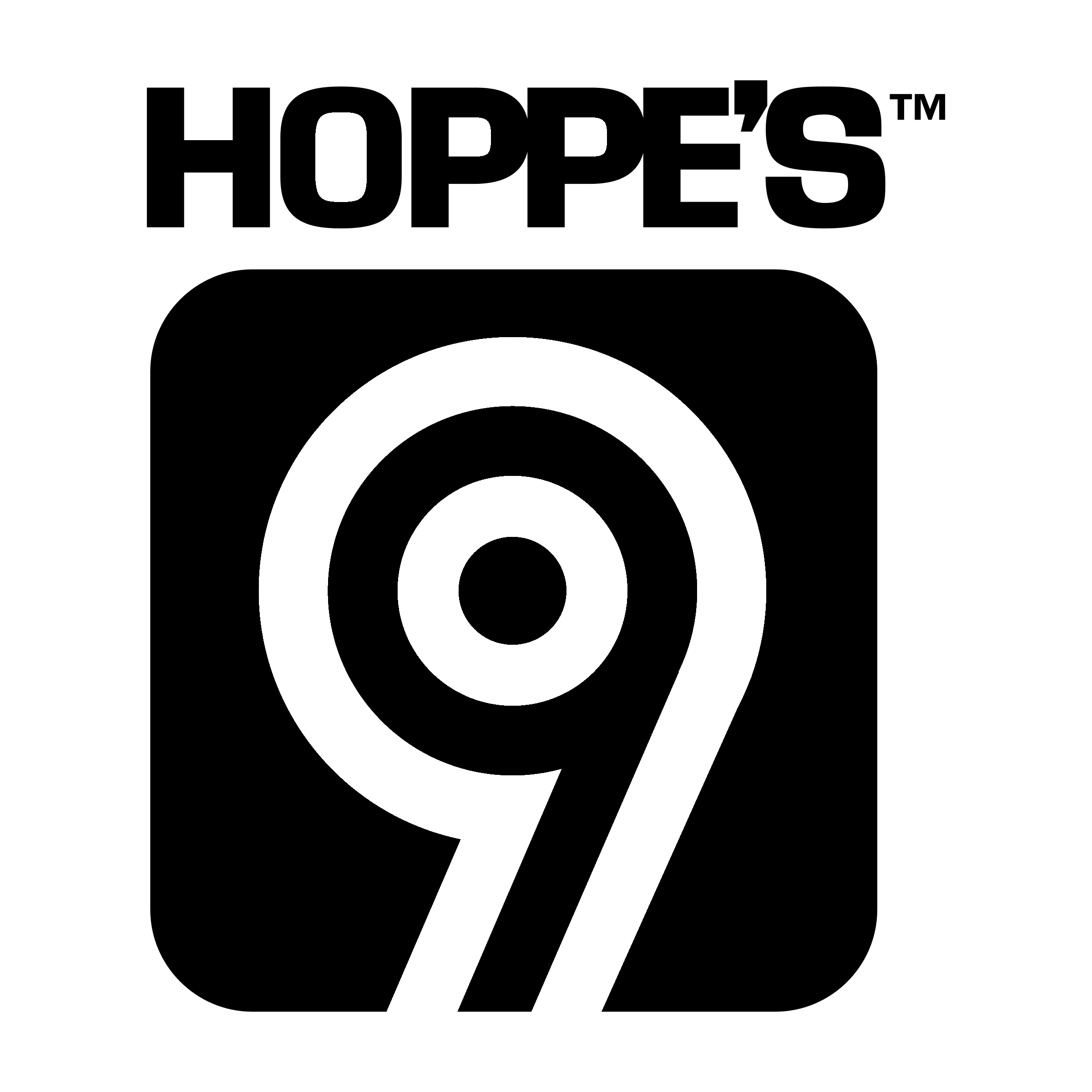 Hoppe's 9 Logo black and white