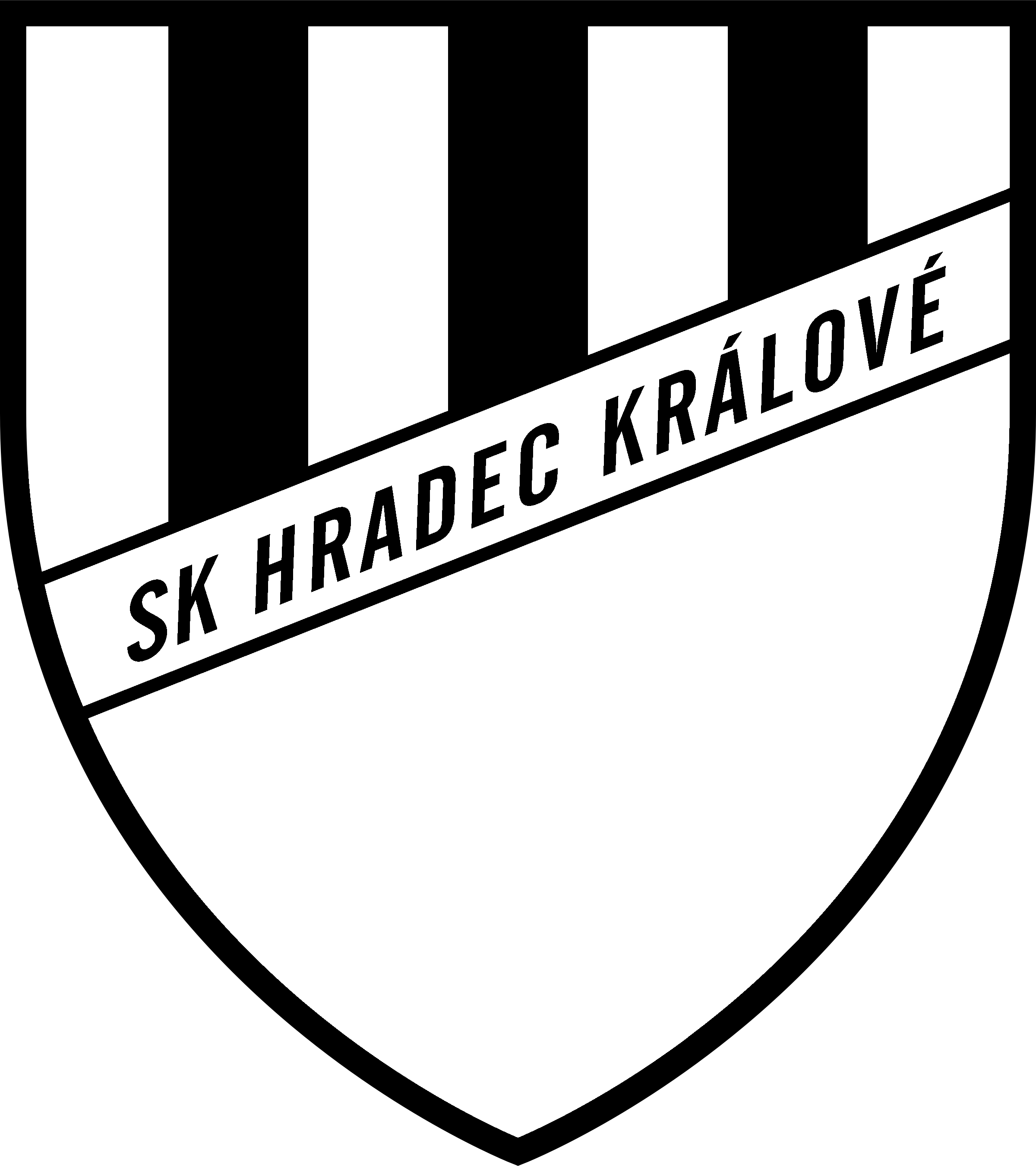 Hradec 1 Logo black and white