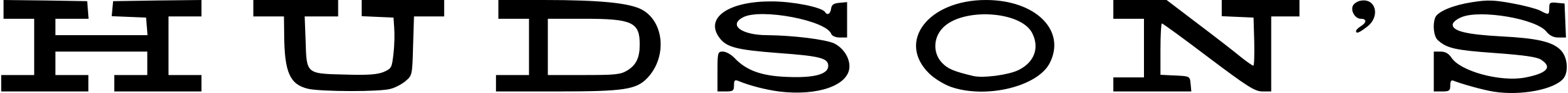 Hudsons Logo black and white