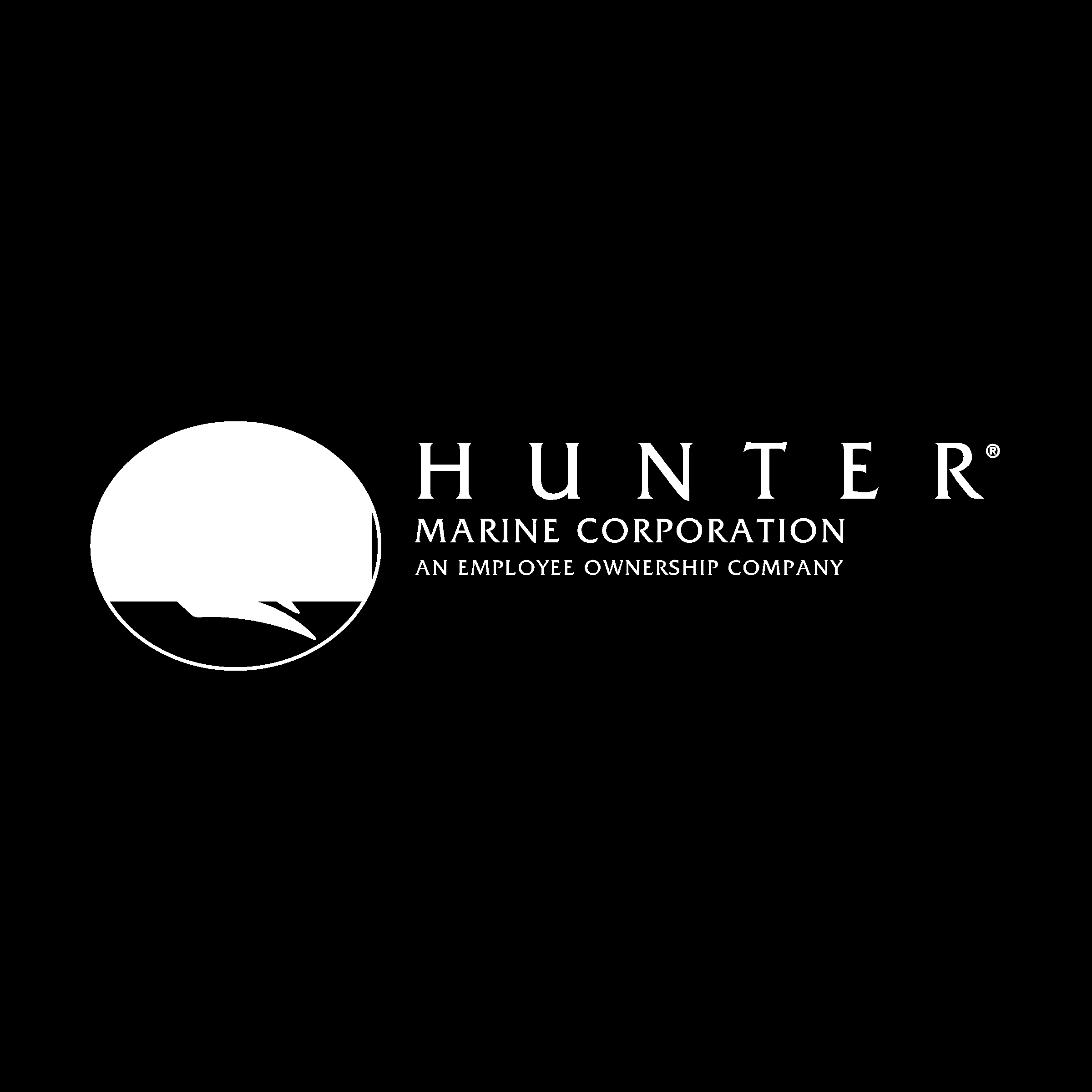 Hunter Marine Logo black and white