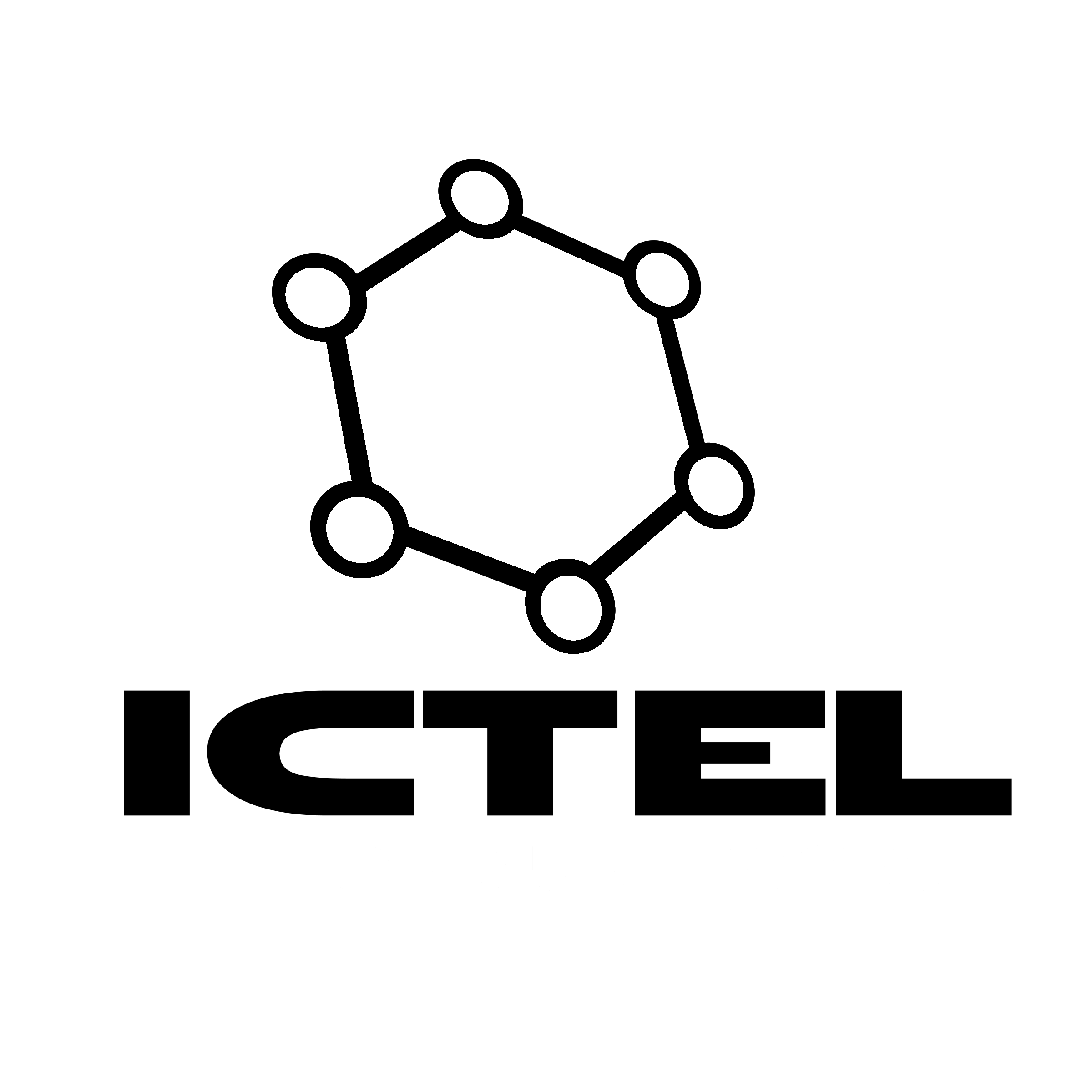 Ictel Logo black and white