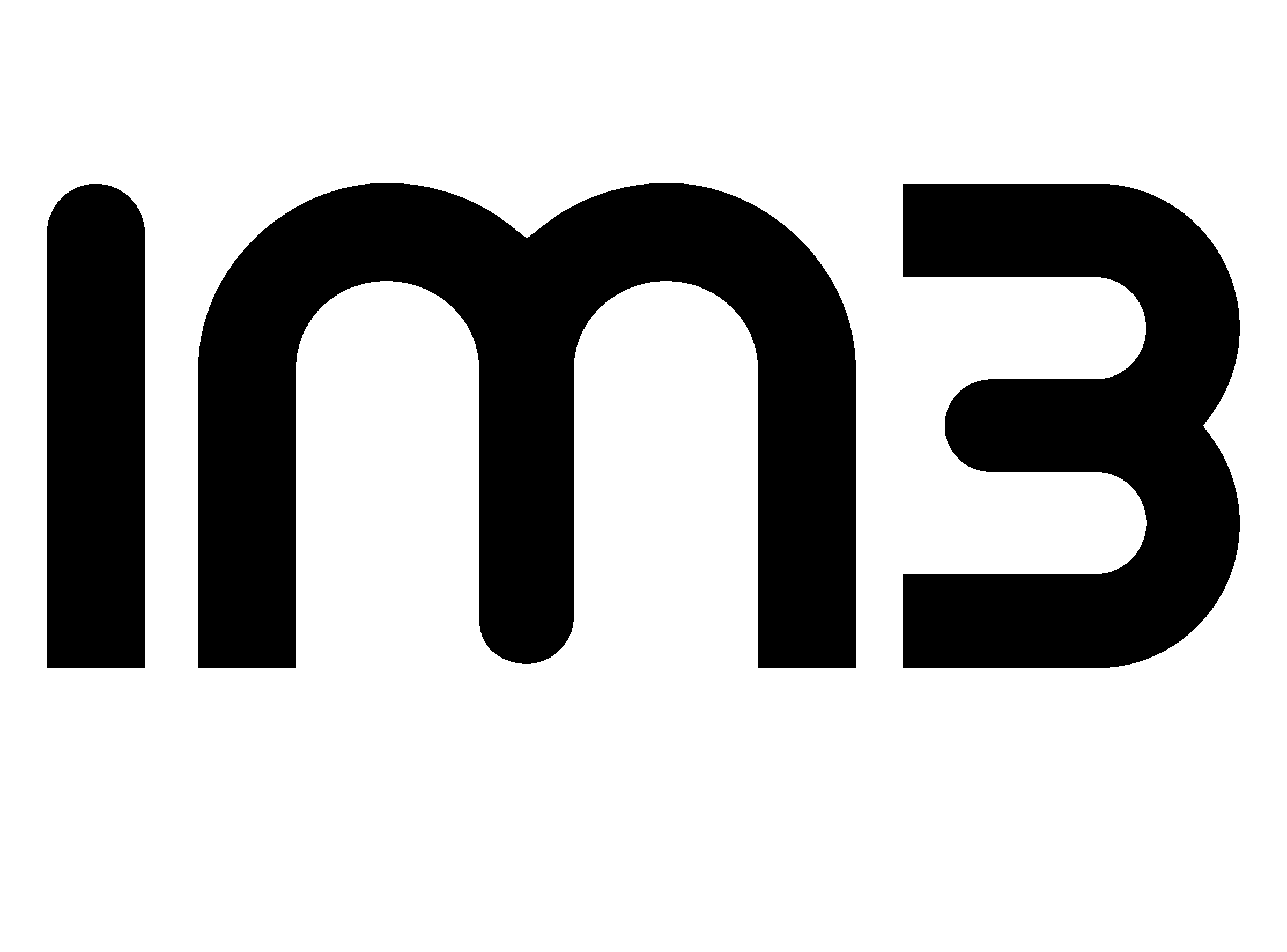Im3ooredoo Logo black and white