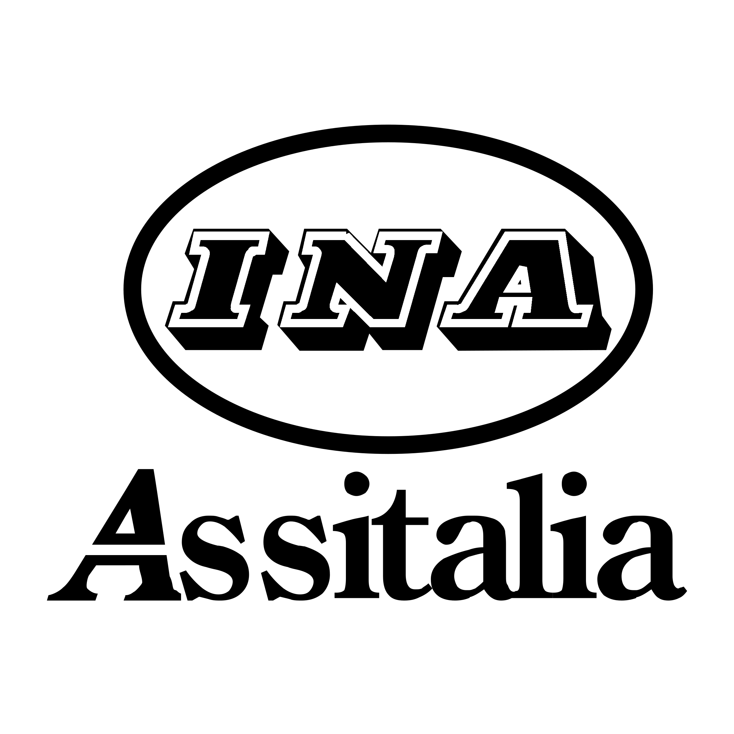 INA Assitalia Logo black and white