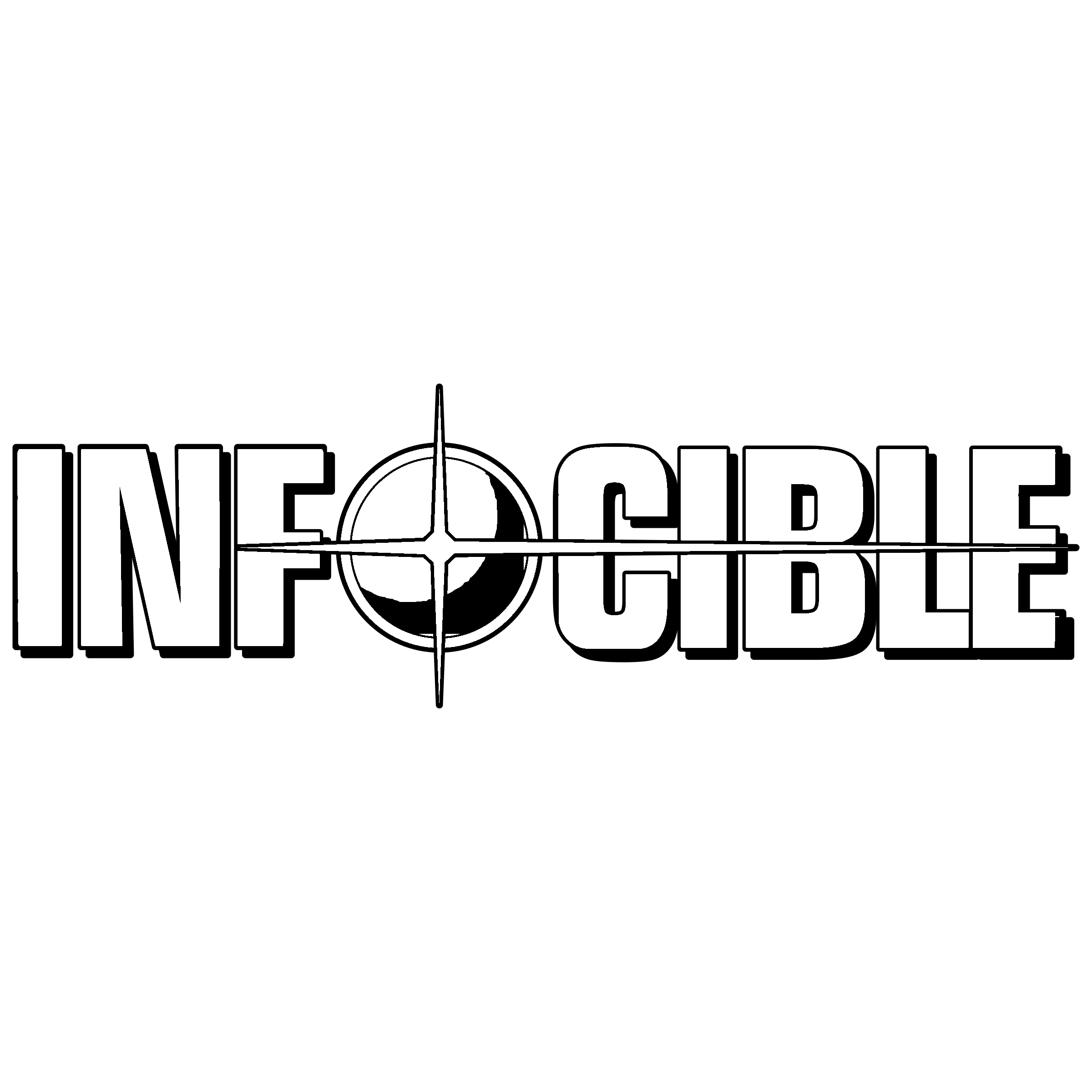 InfoCible Logo black and white