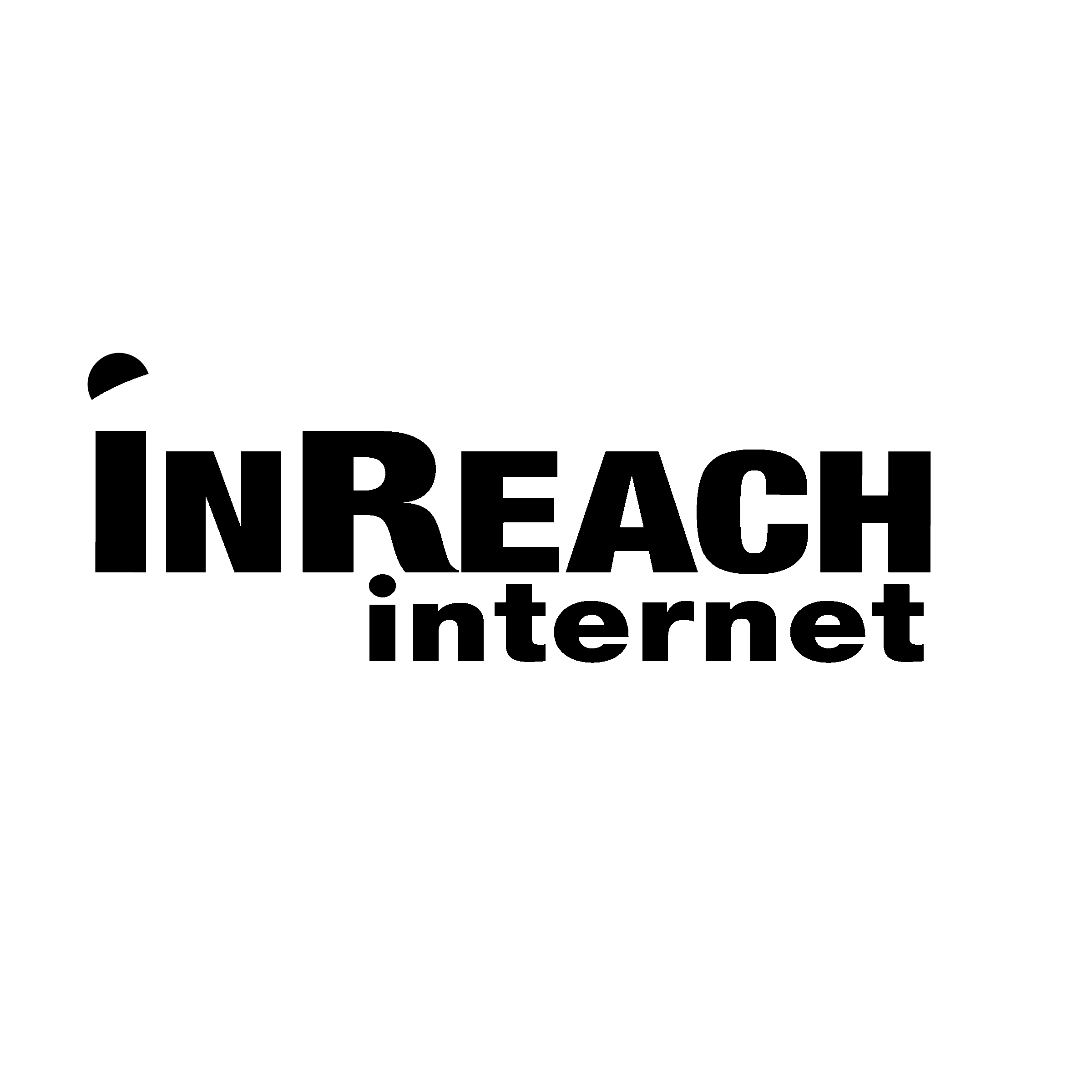 InReach internet Logo black and white