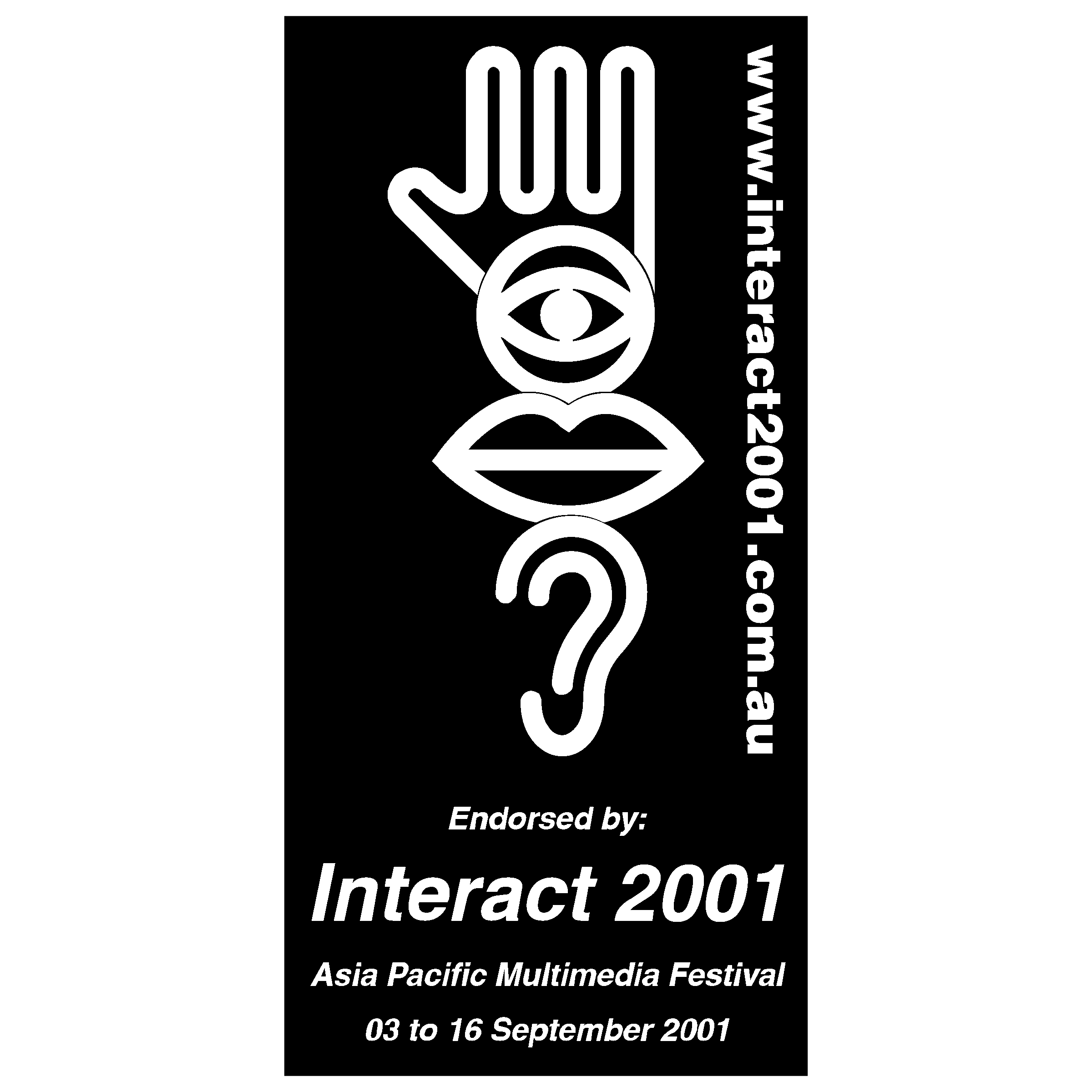 Interact 2001 Logo black and white