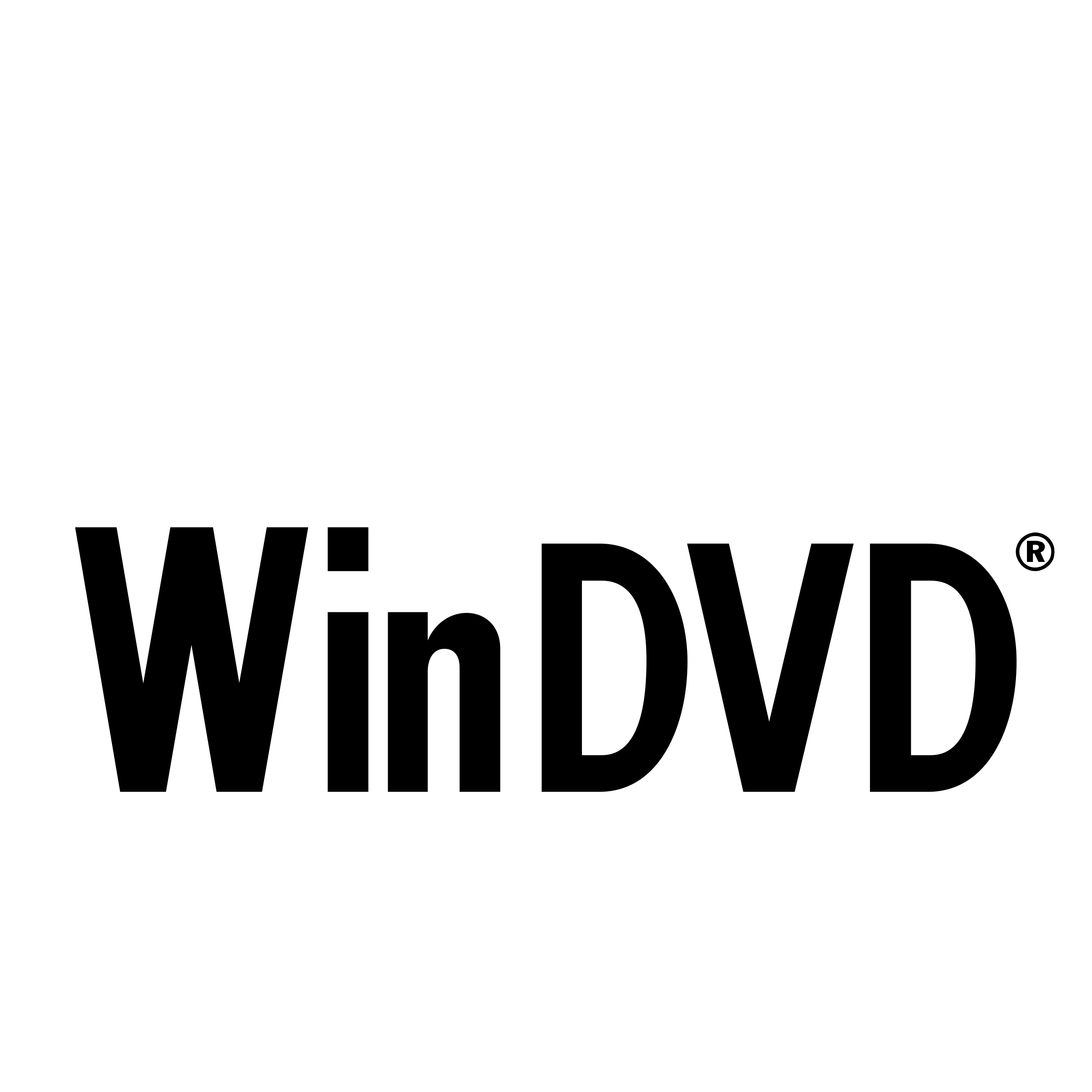 interVideo WinDVD Logo black and white