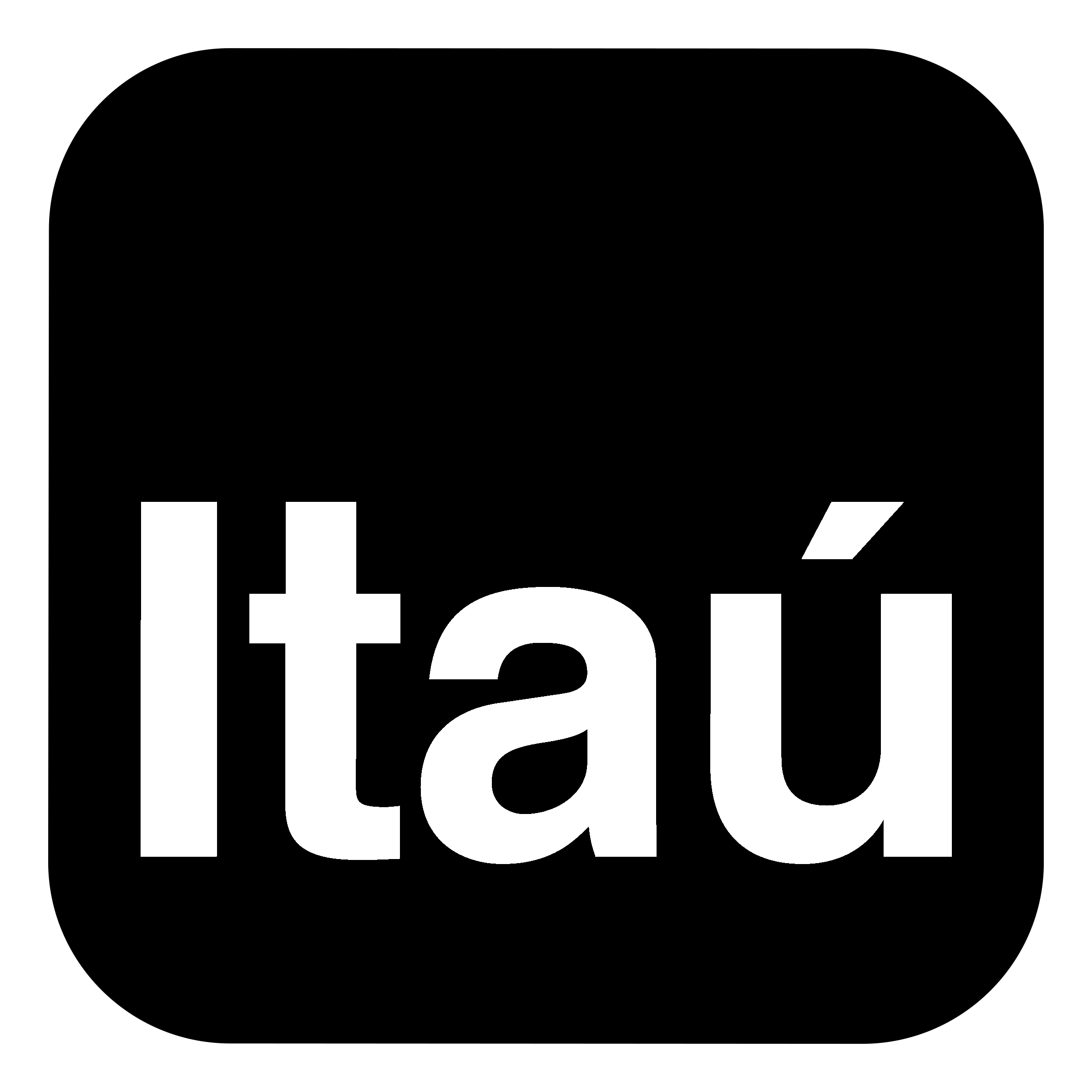 Itau Logo black and white