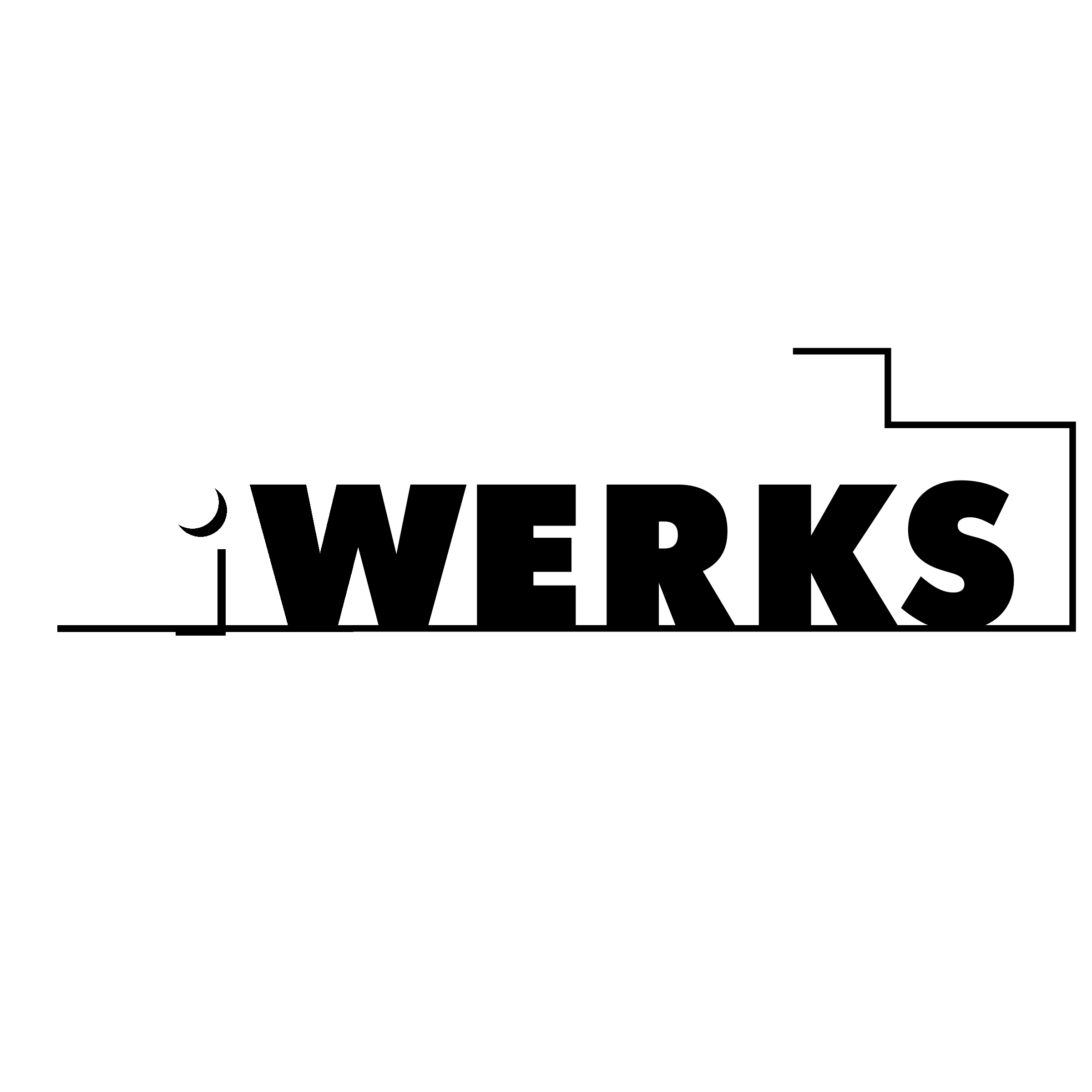 iWerks Logo black and white