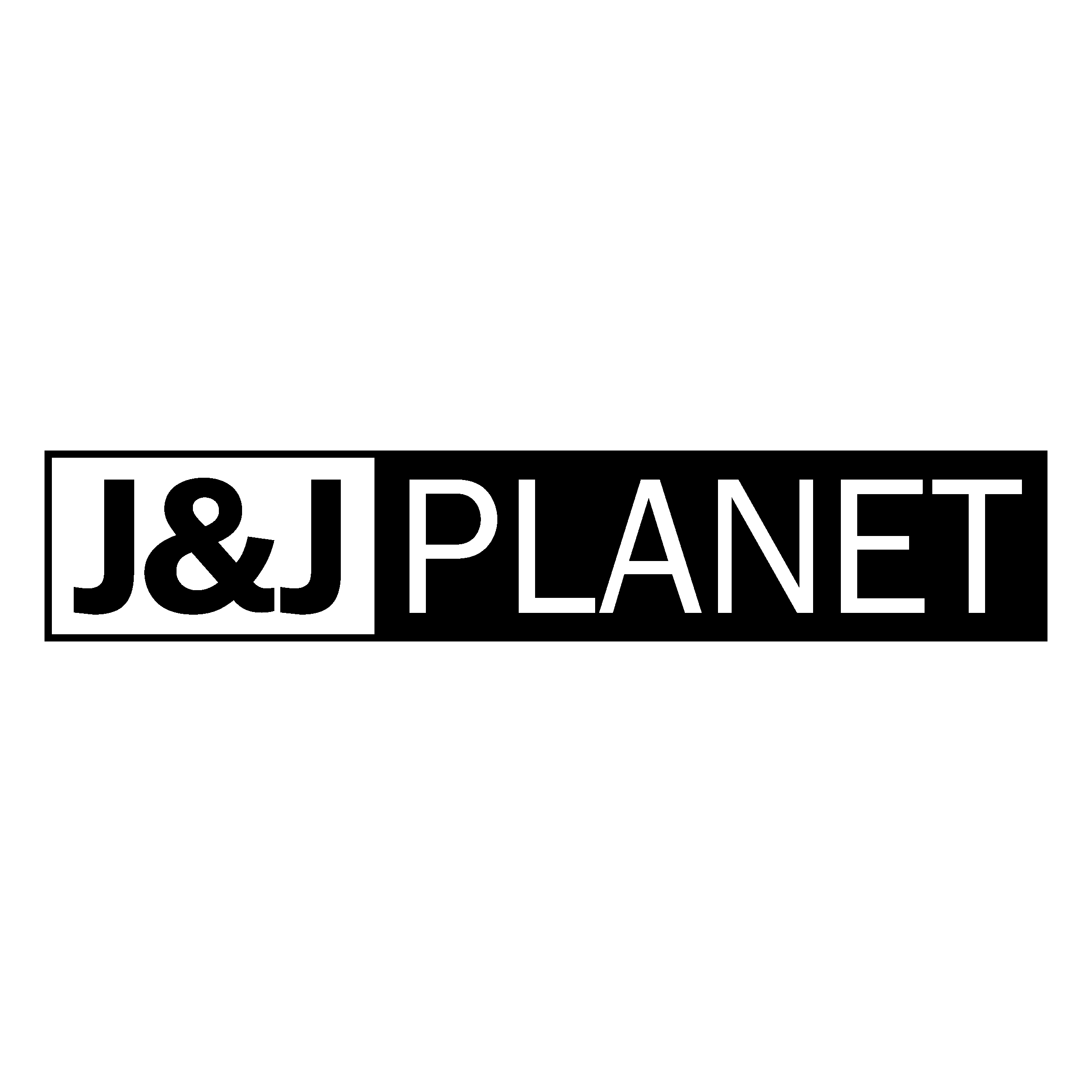 J&J Planet Logo black and white