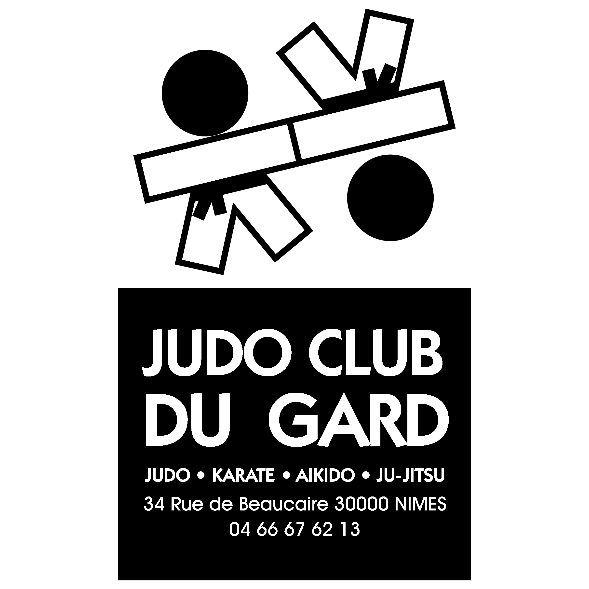 Judo Club du Gard Logo black and white