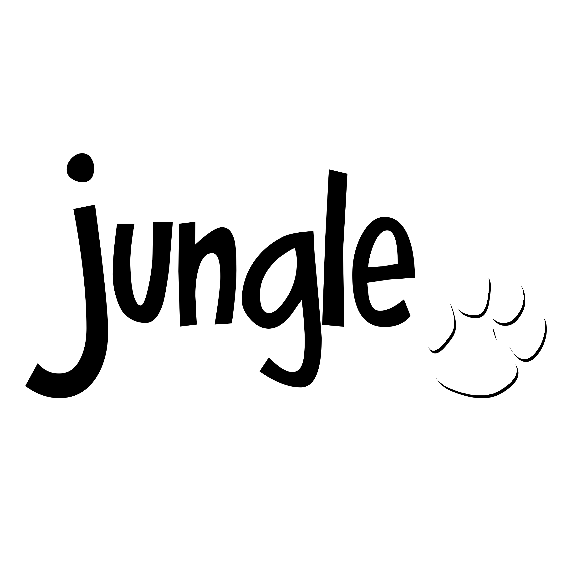 jungle com Logo black and white