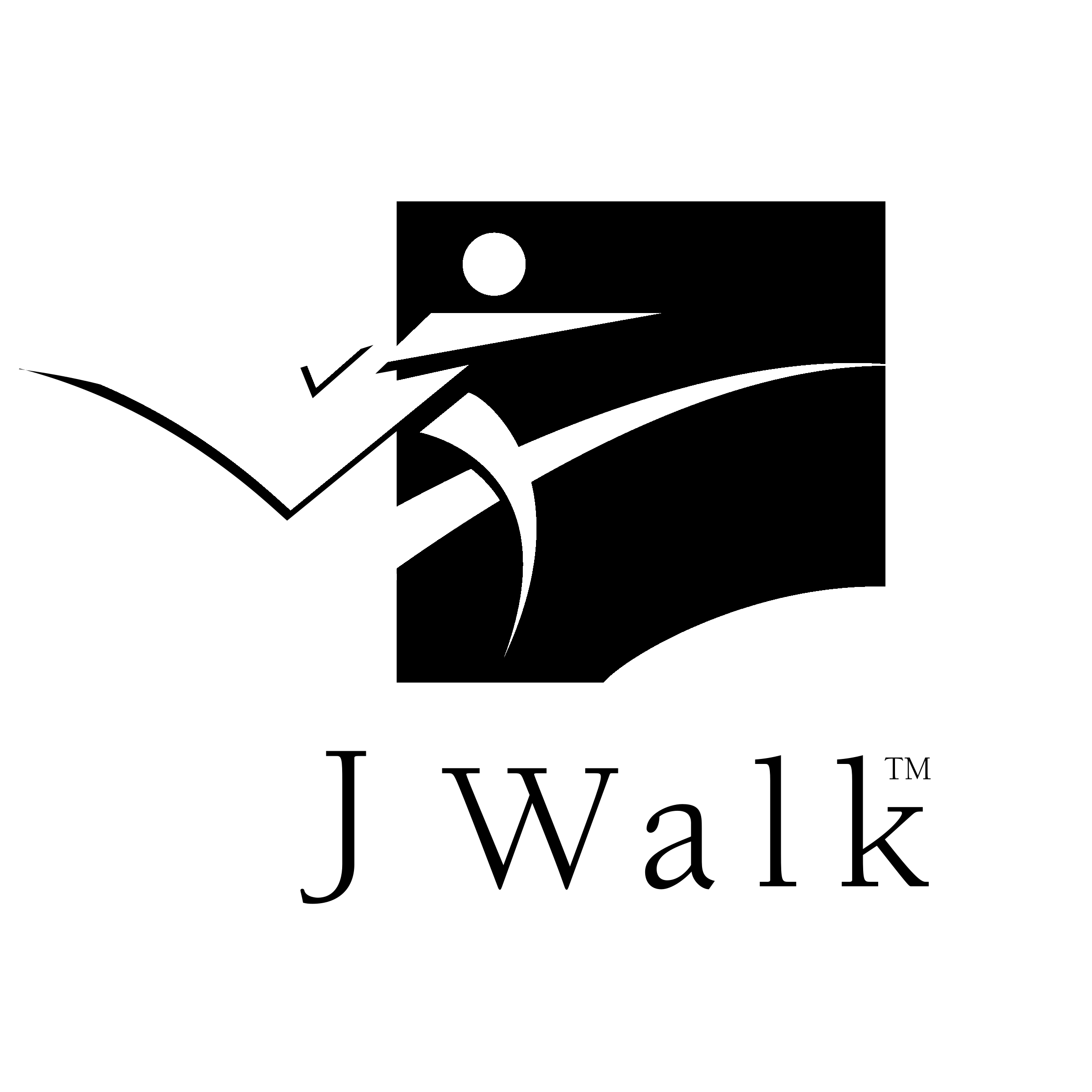 JWalk Logo black and white