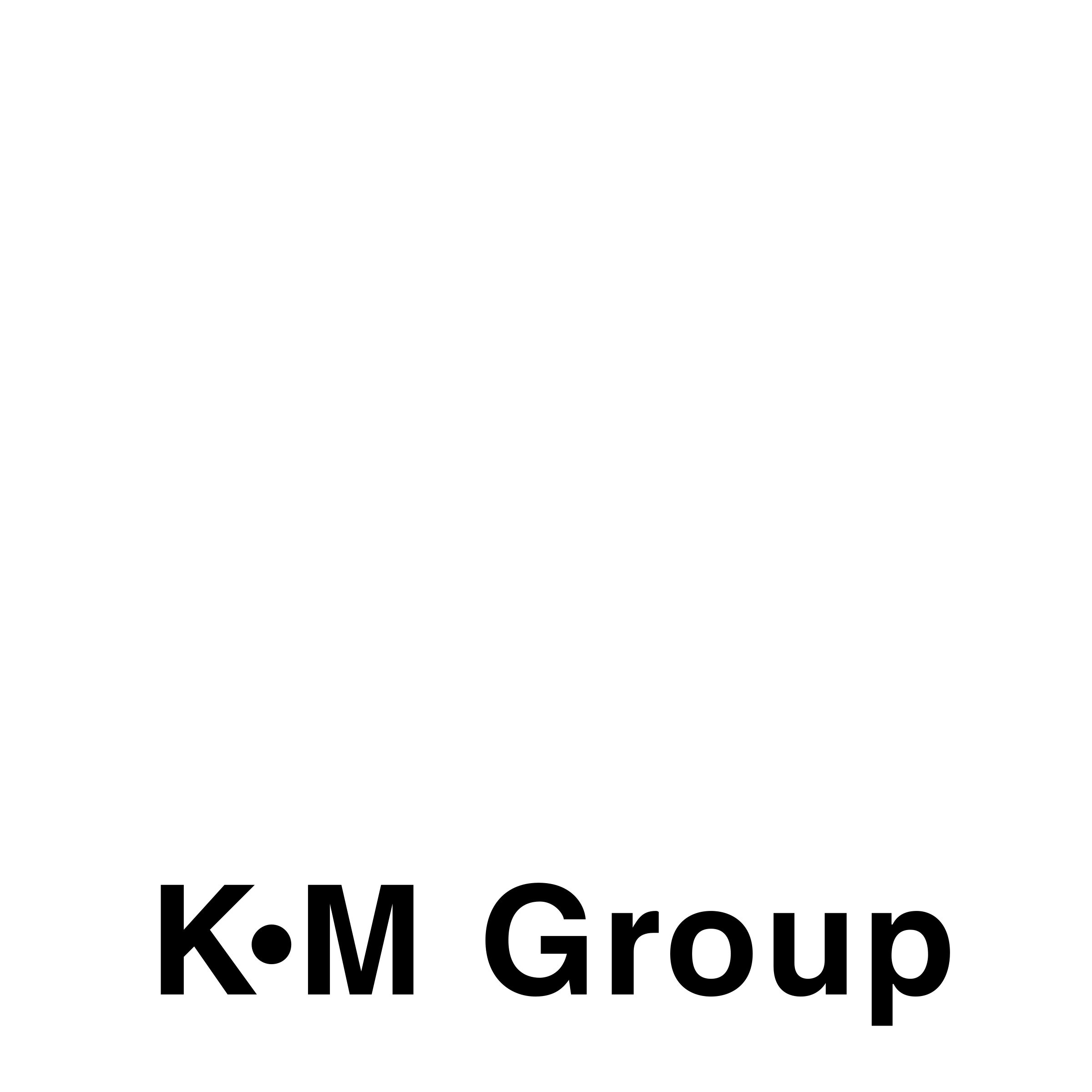 K M Group Logo black and white