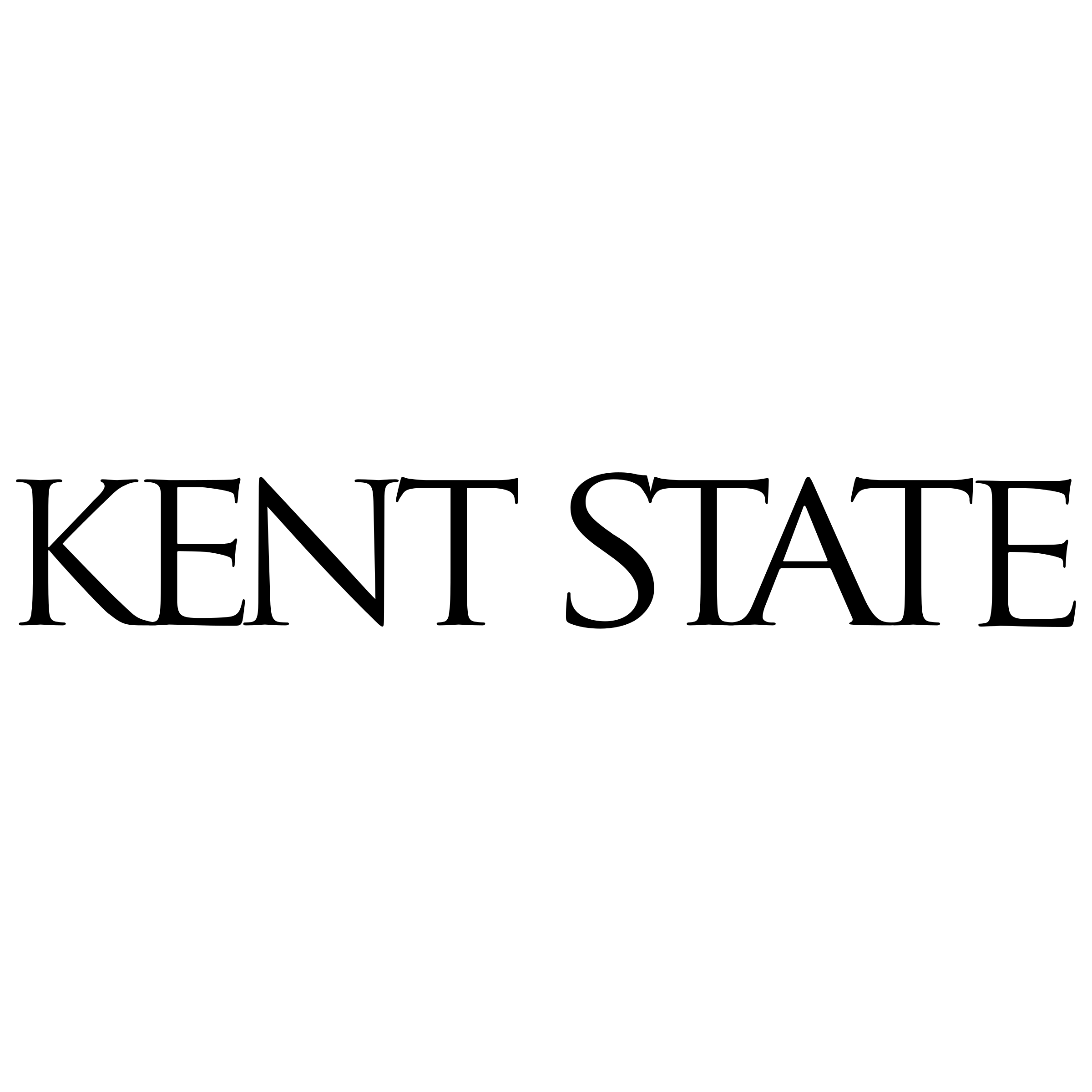 Kent State University Logo black and white