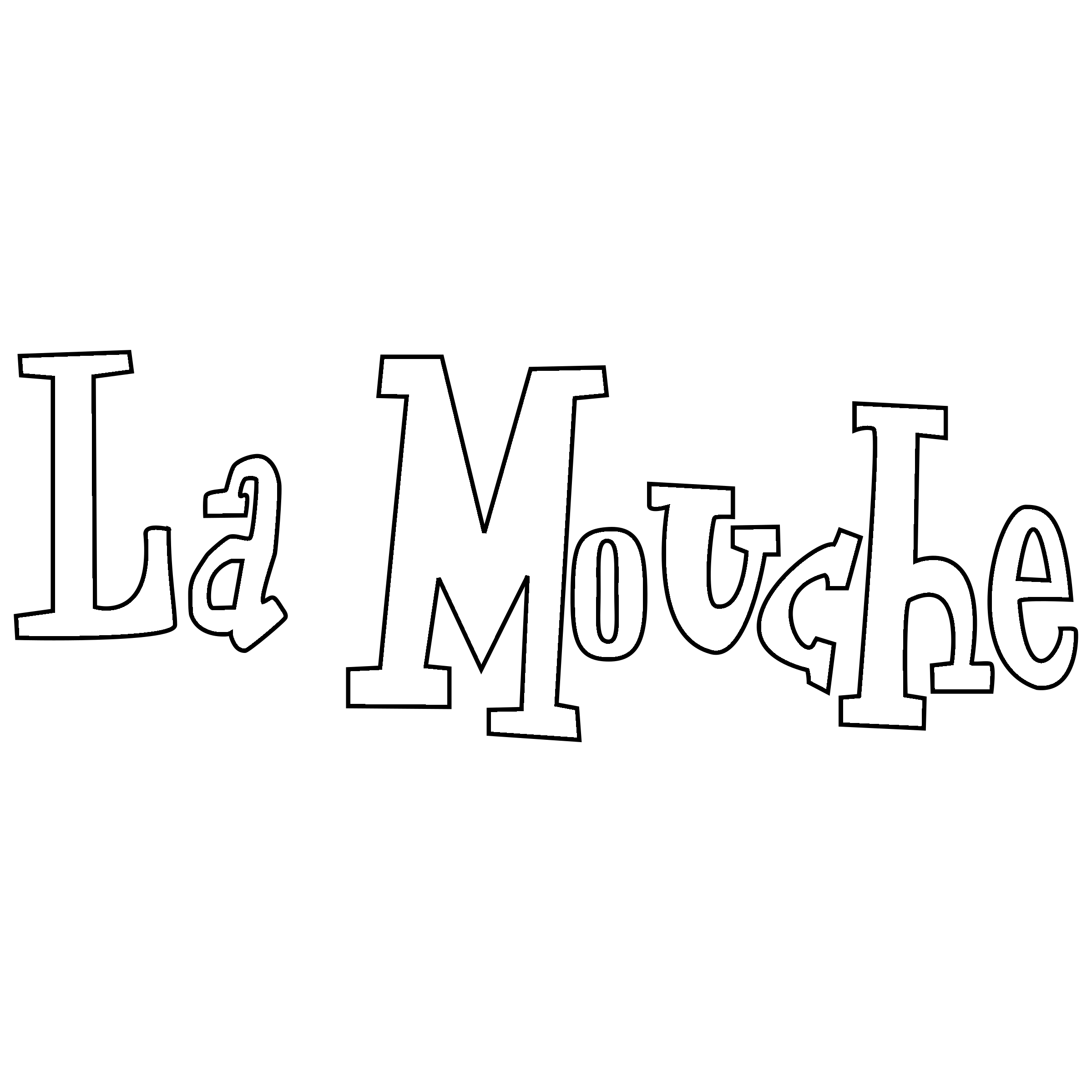La Mouche Logo black and white
