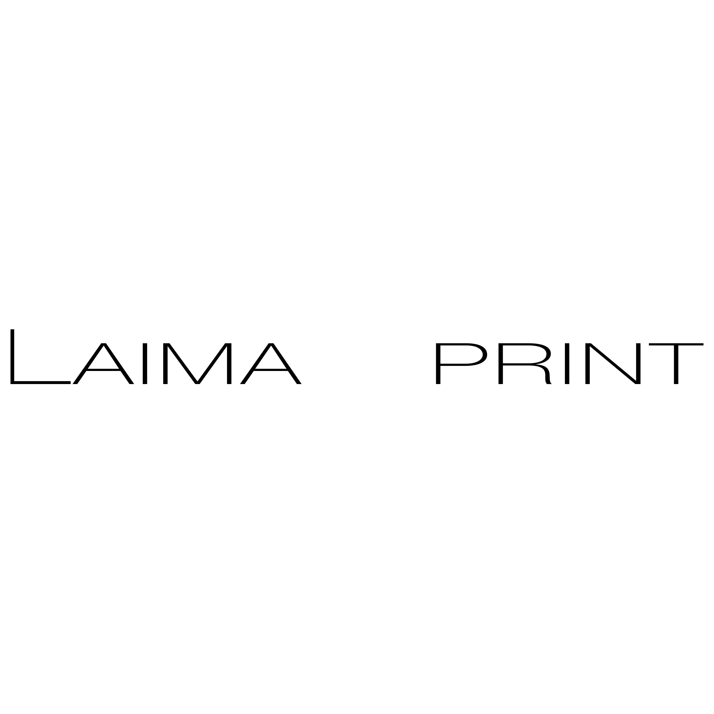 Laima Print Logo black and white