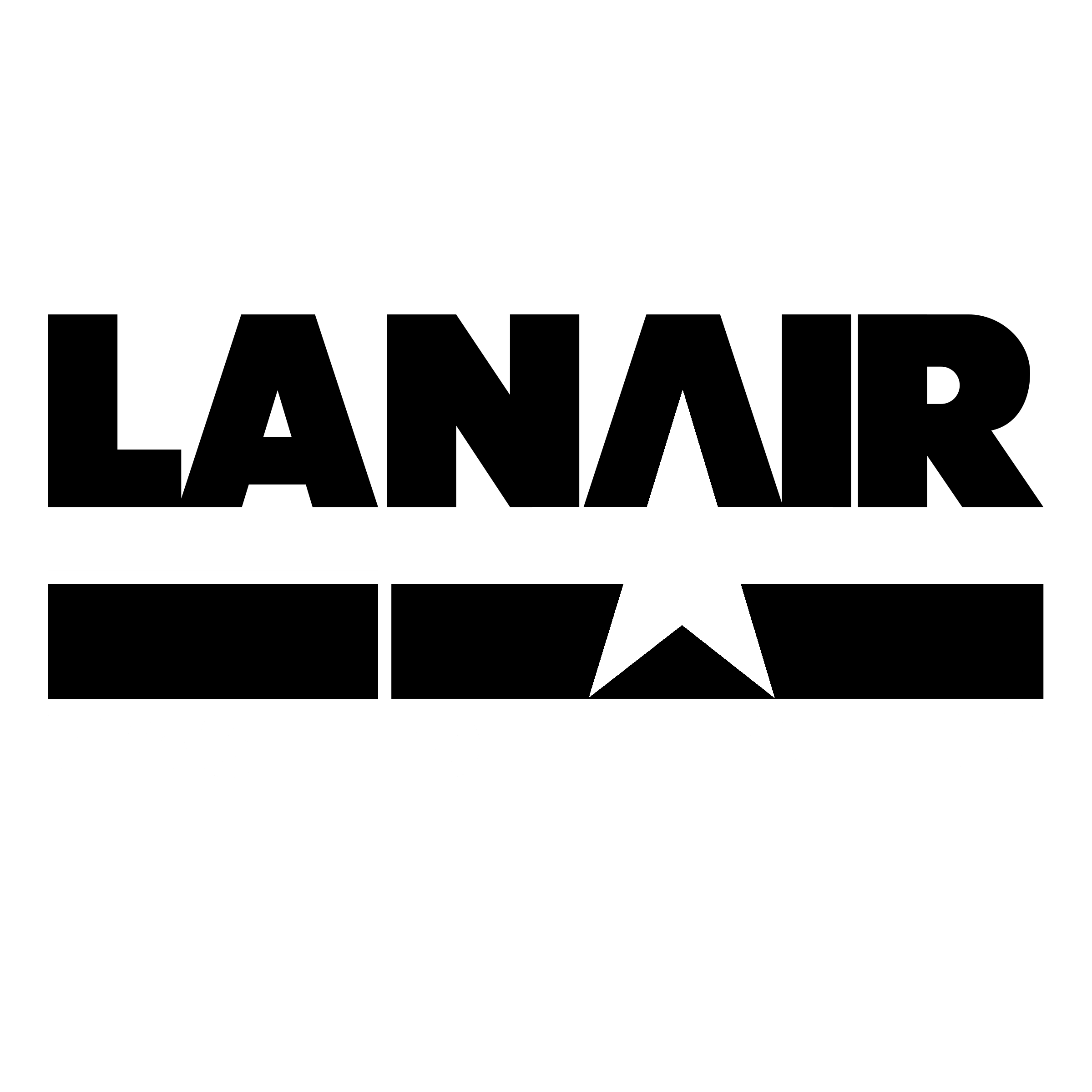 Lanair Logo black and white