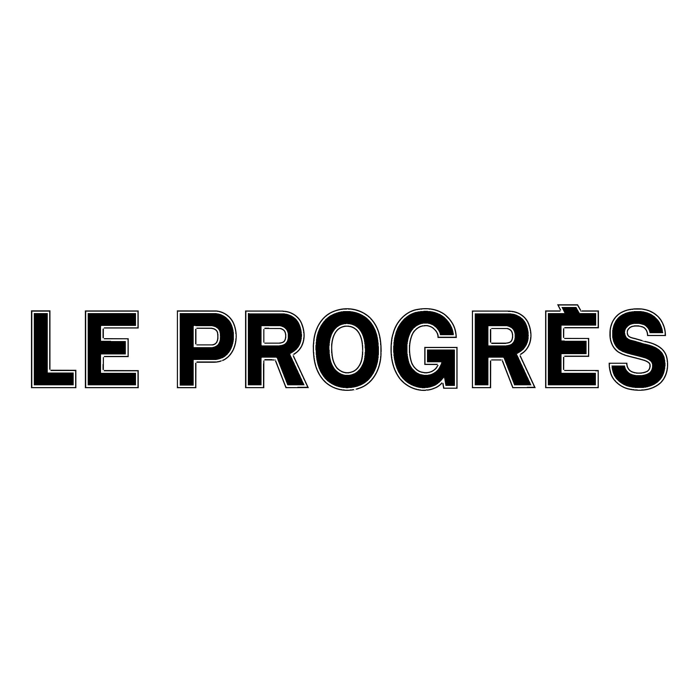 Le Progres Logo black and white