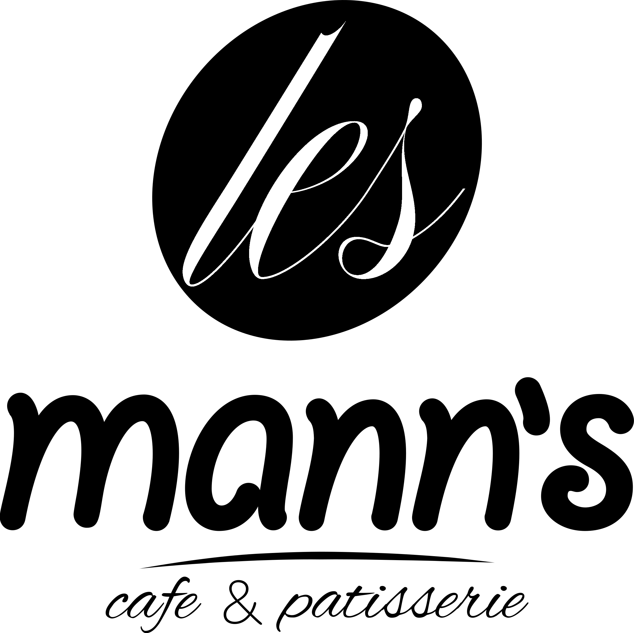Les Mann's Logo black and white