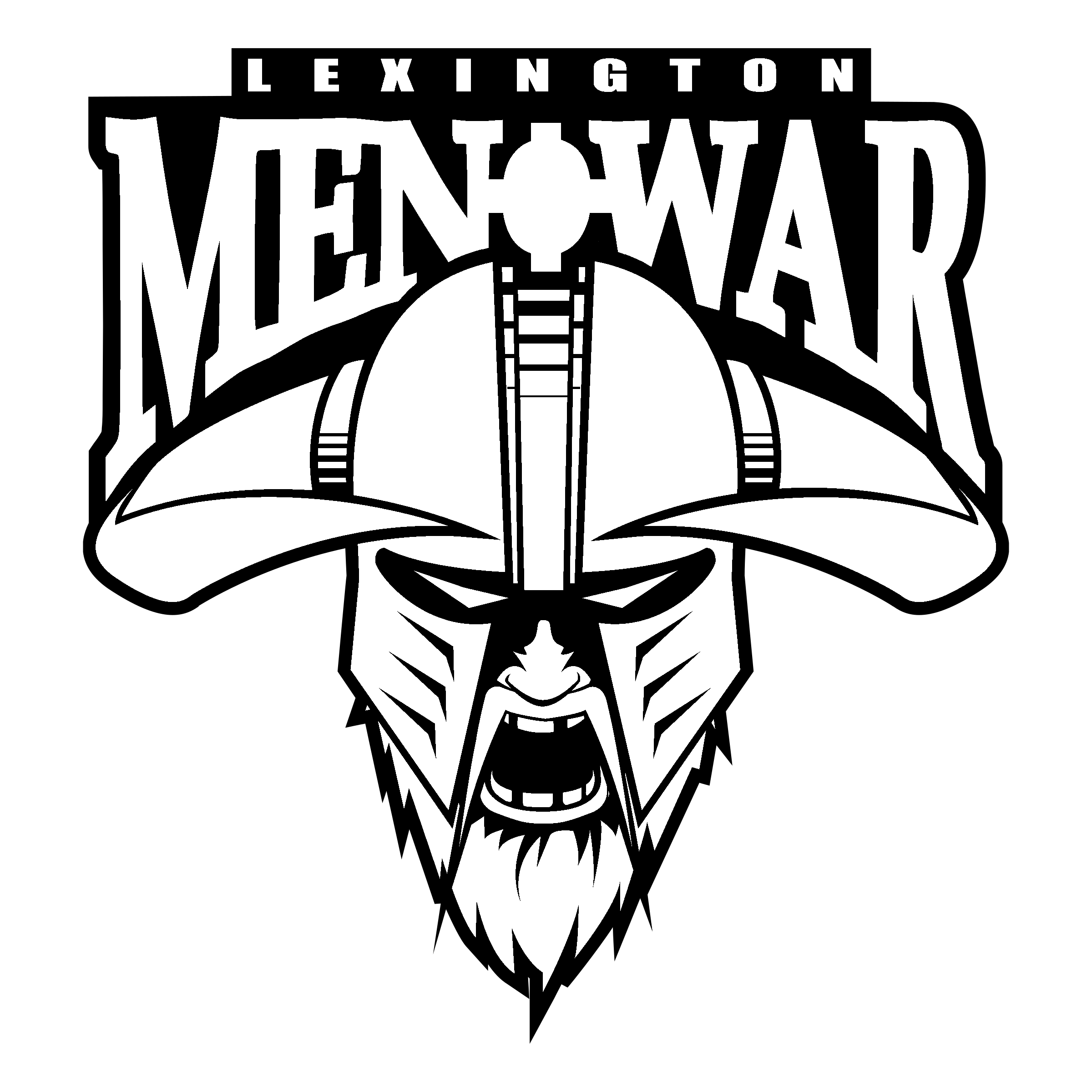 Lexington Men O'War Logo black and white