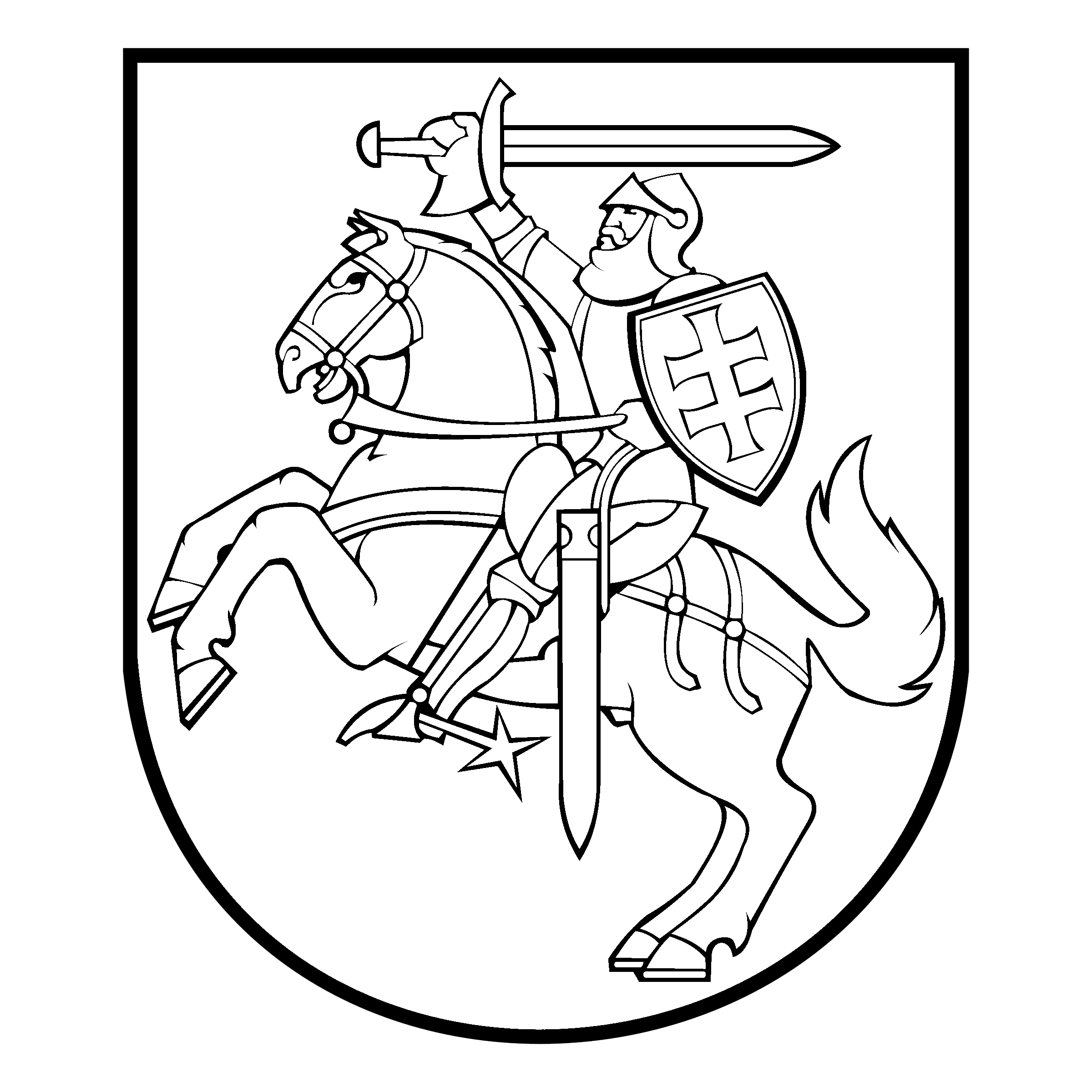 Lietuvos Logo black and white