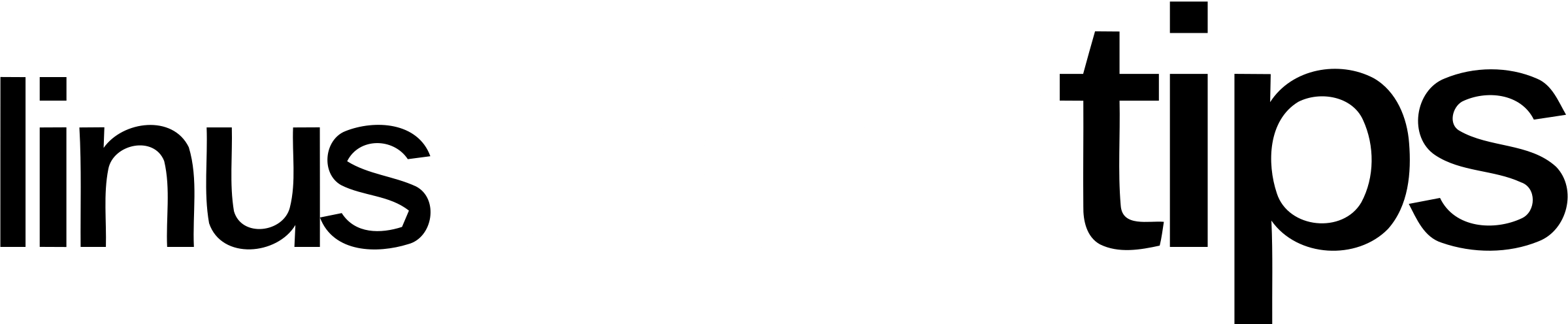 LinusTechTips Logo black and white