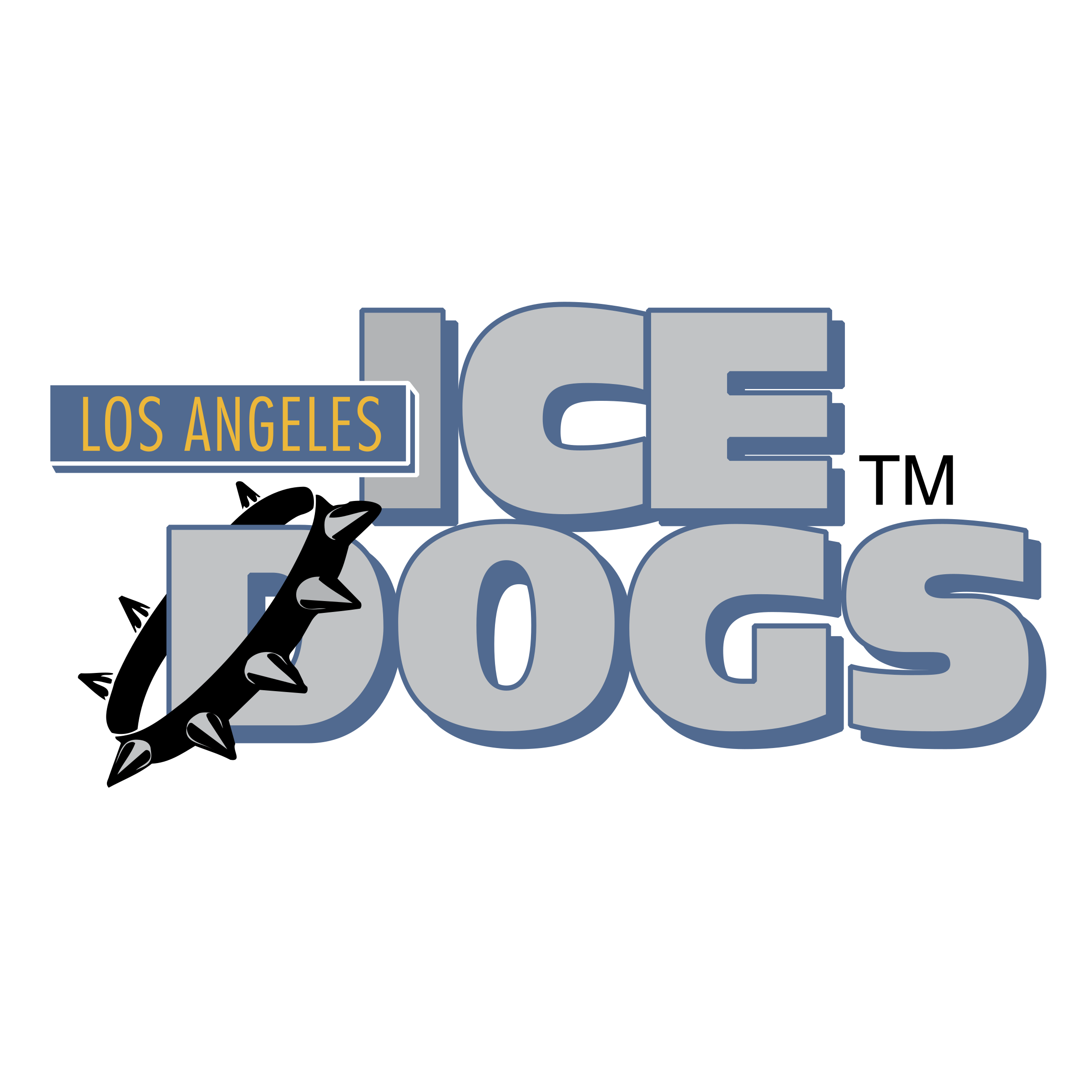 Long Angeles Ice Dogs Logo png transparent