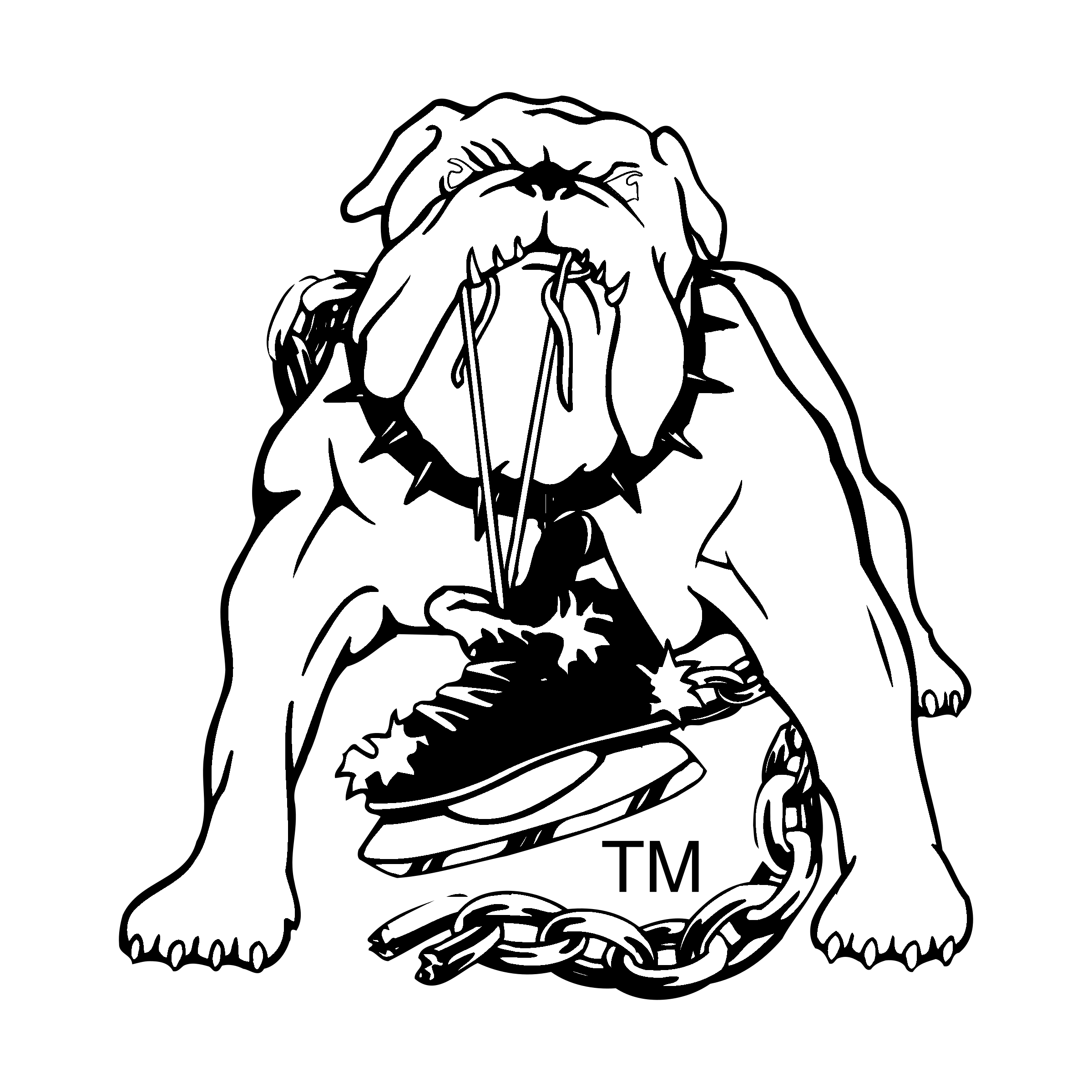 Long Beach Ice Dogs Logo black and white