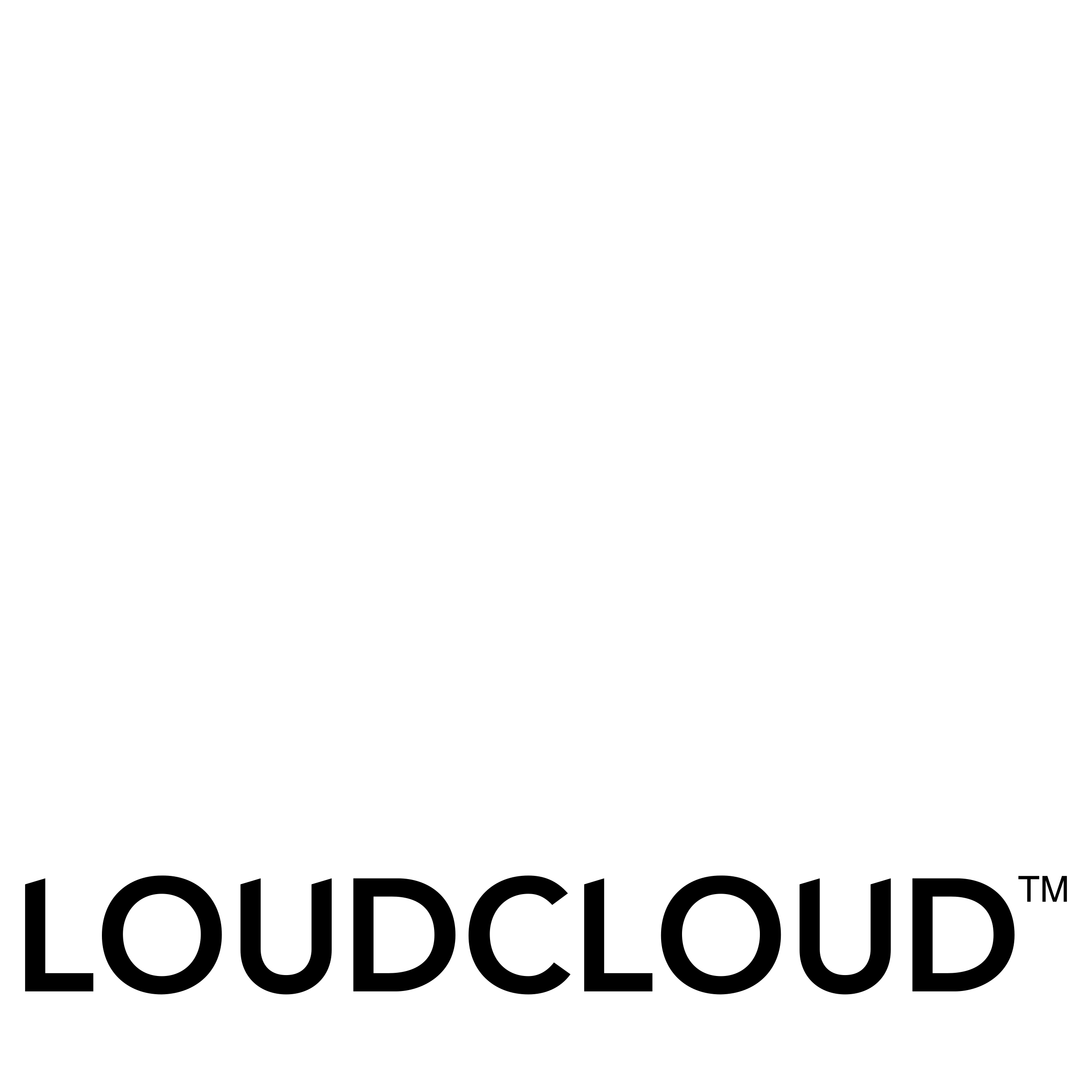 Loudcloud Logo black and white