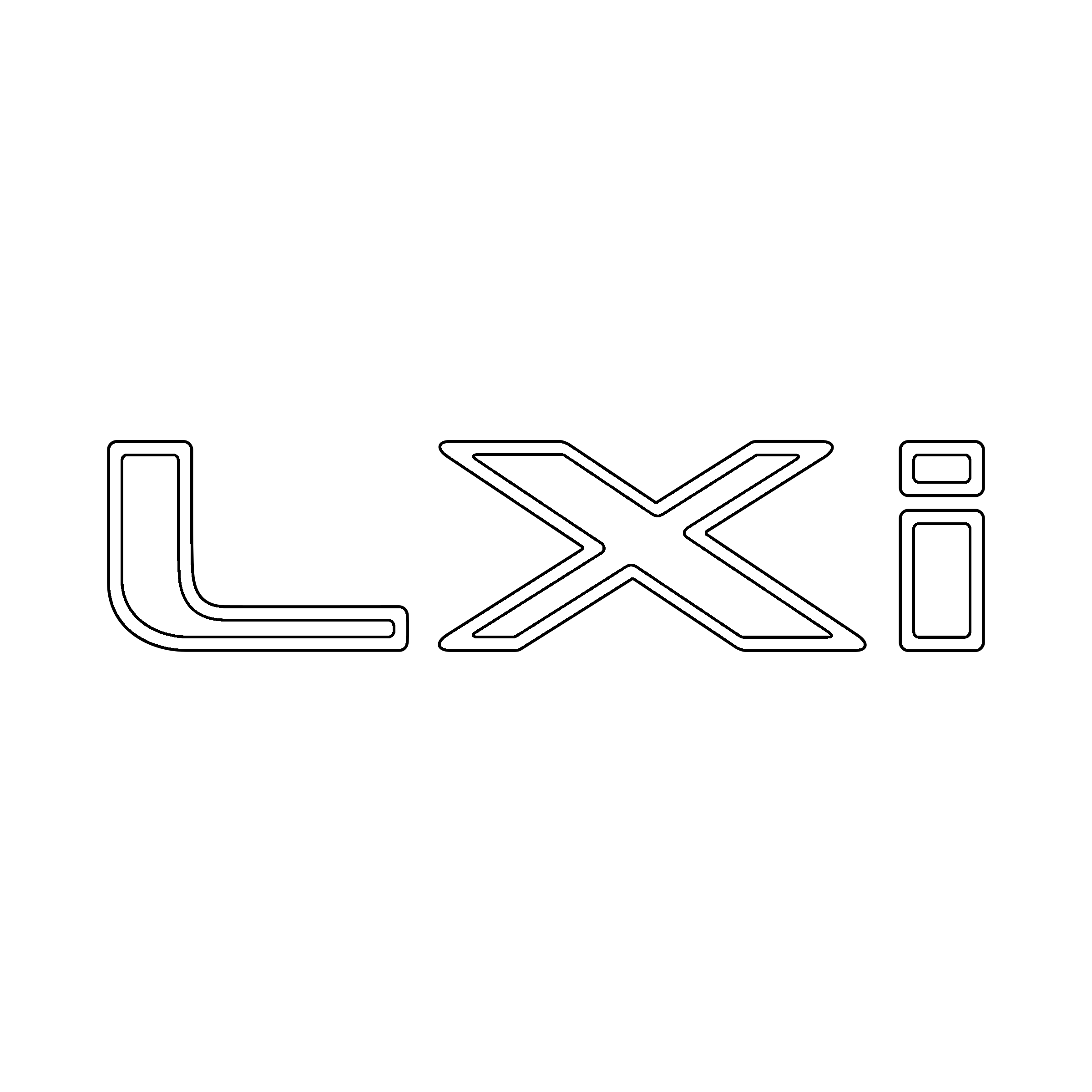LXi Logo black and white