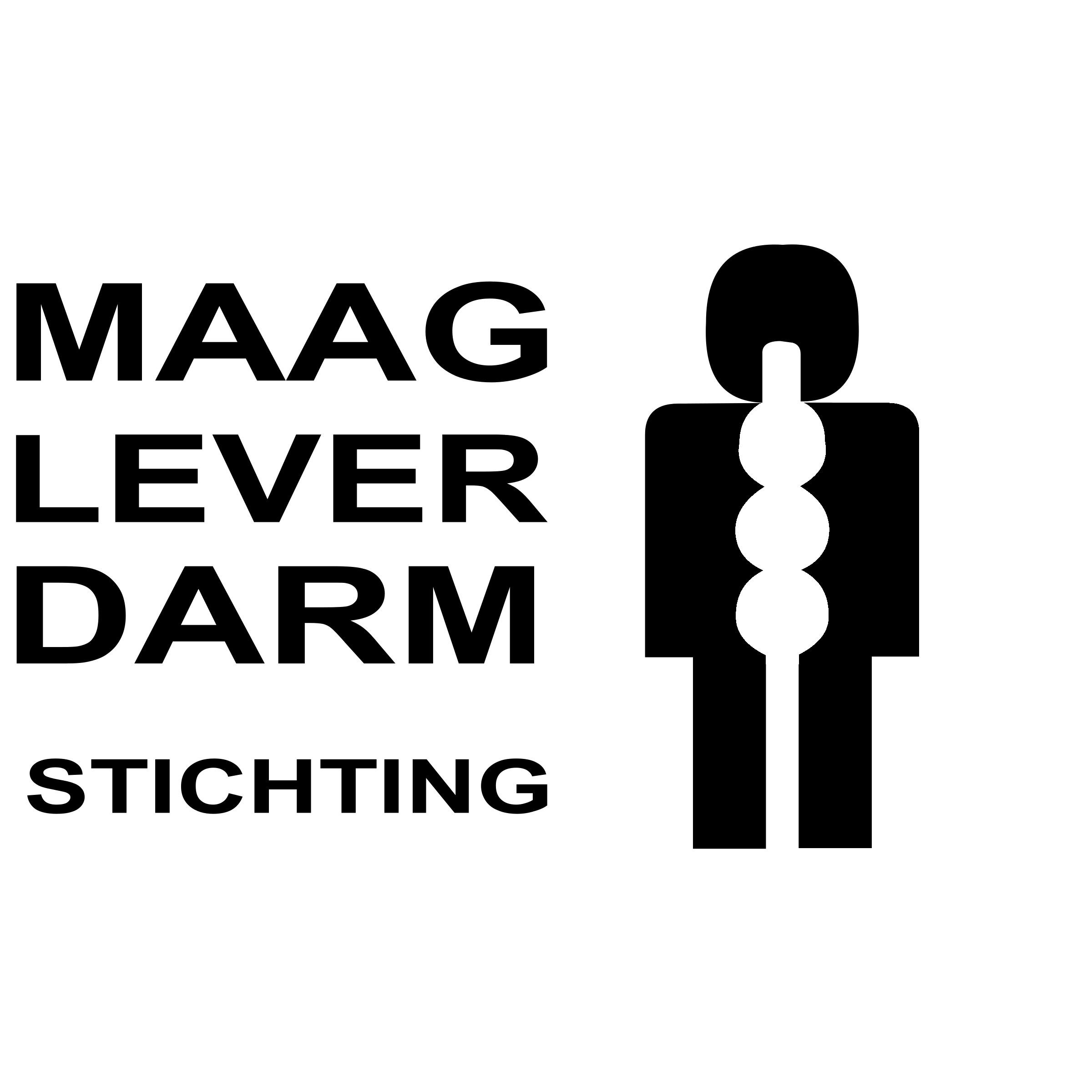 Maag Lever Darm Stichting Logo black and white