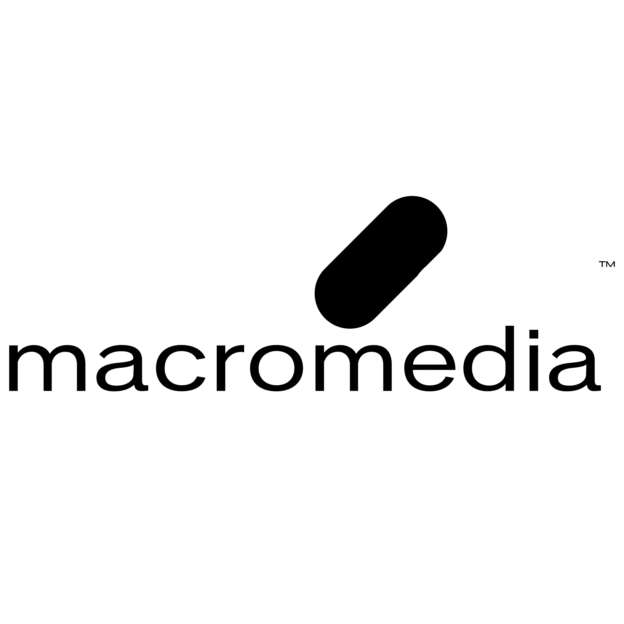 Macromedia Logo black and white