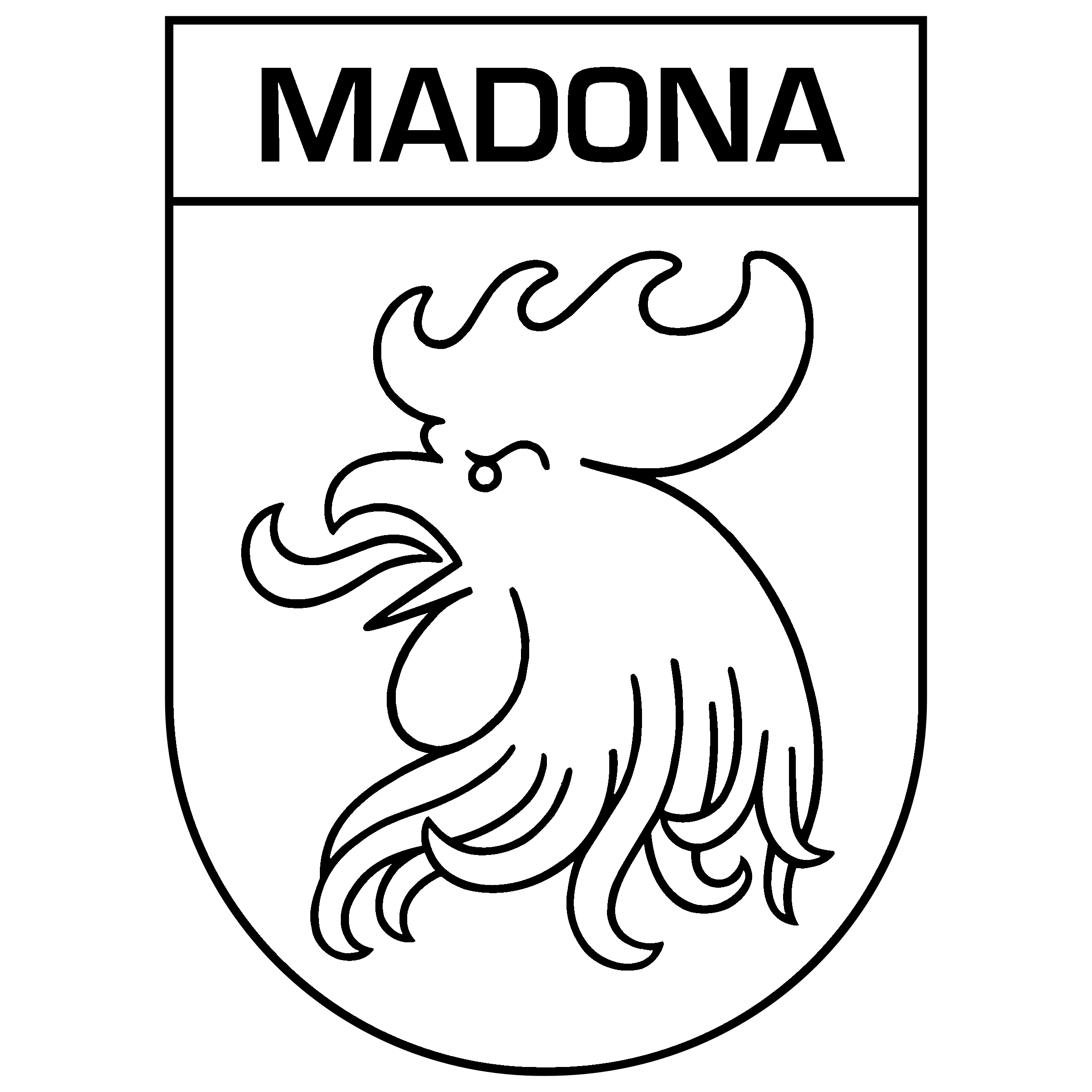 Madona Logo black and white