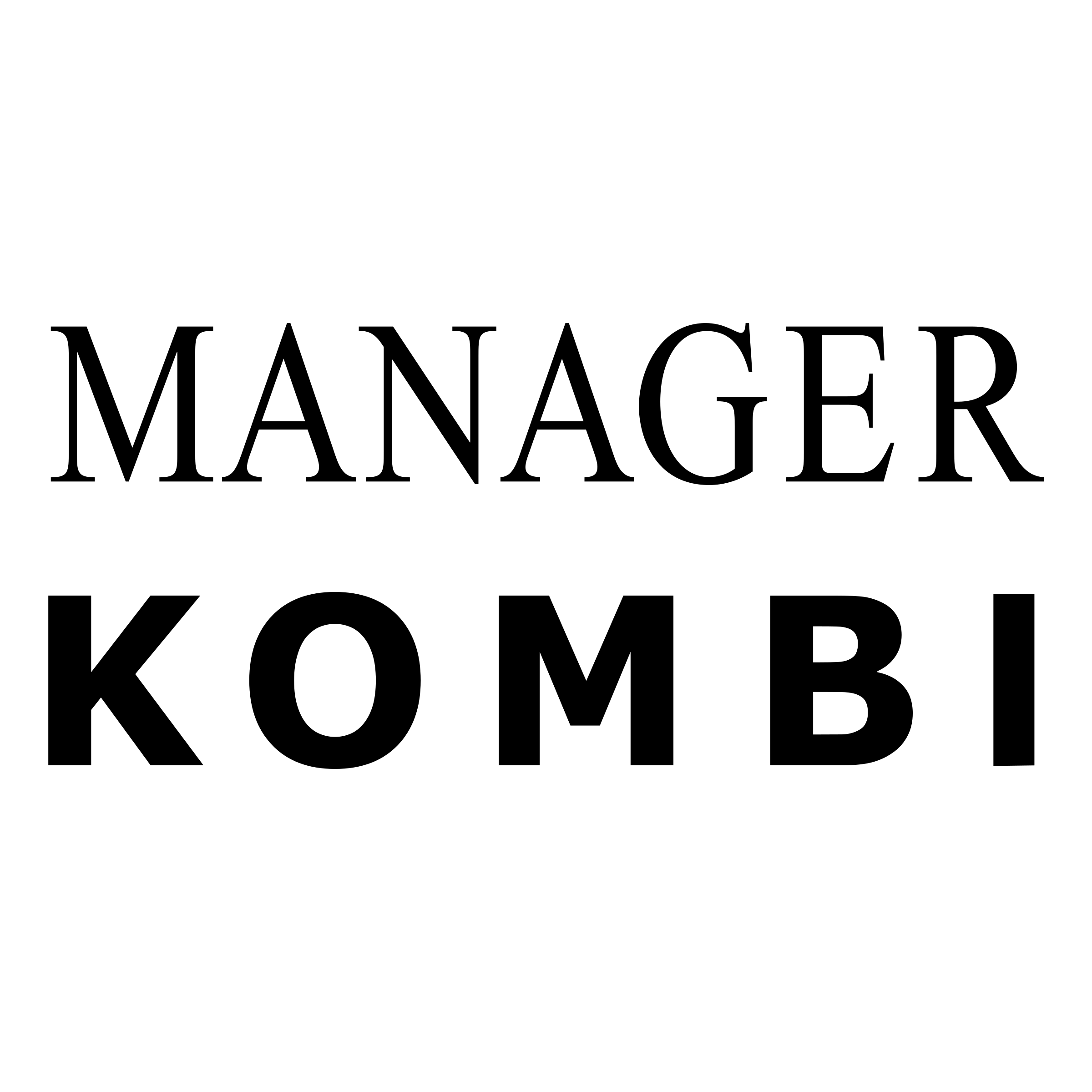 Manager Kombi Logo black and white