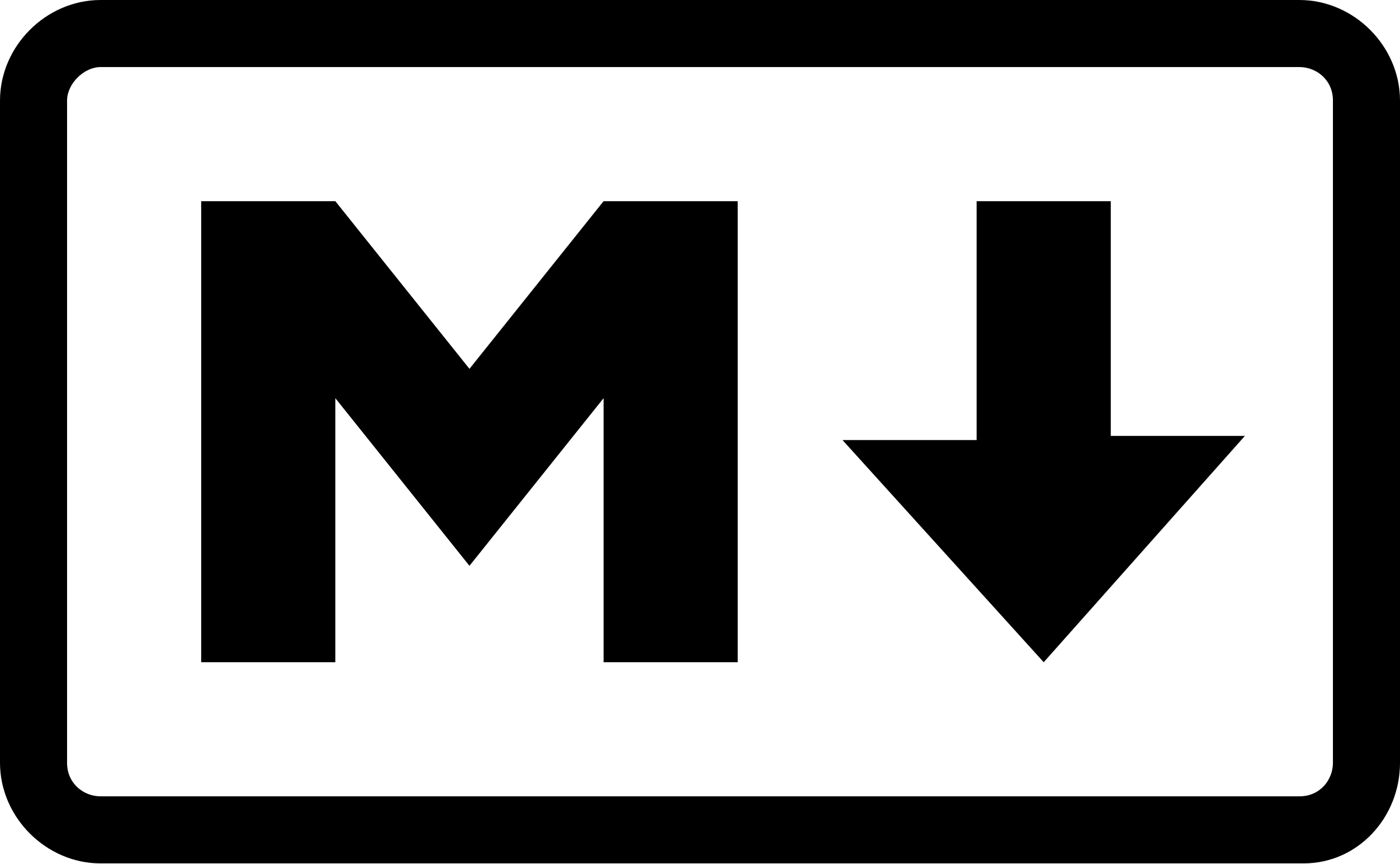 Markdown Logo black and white