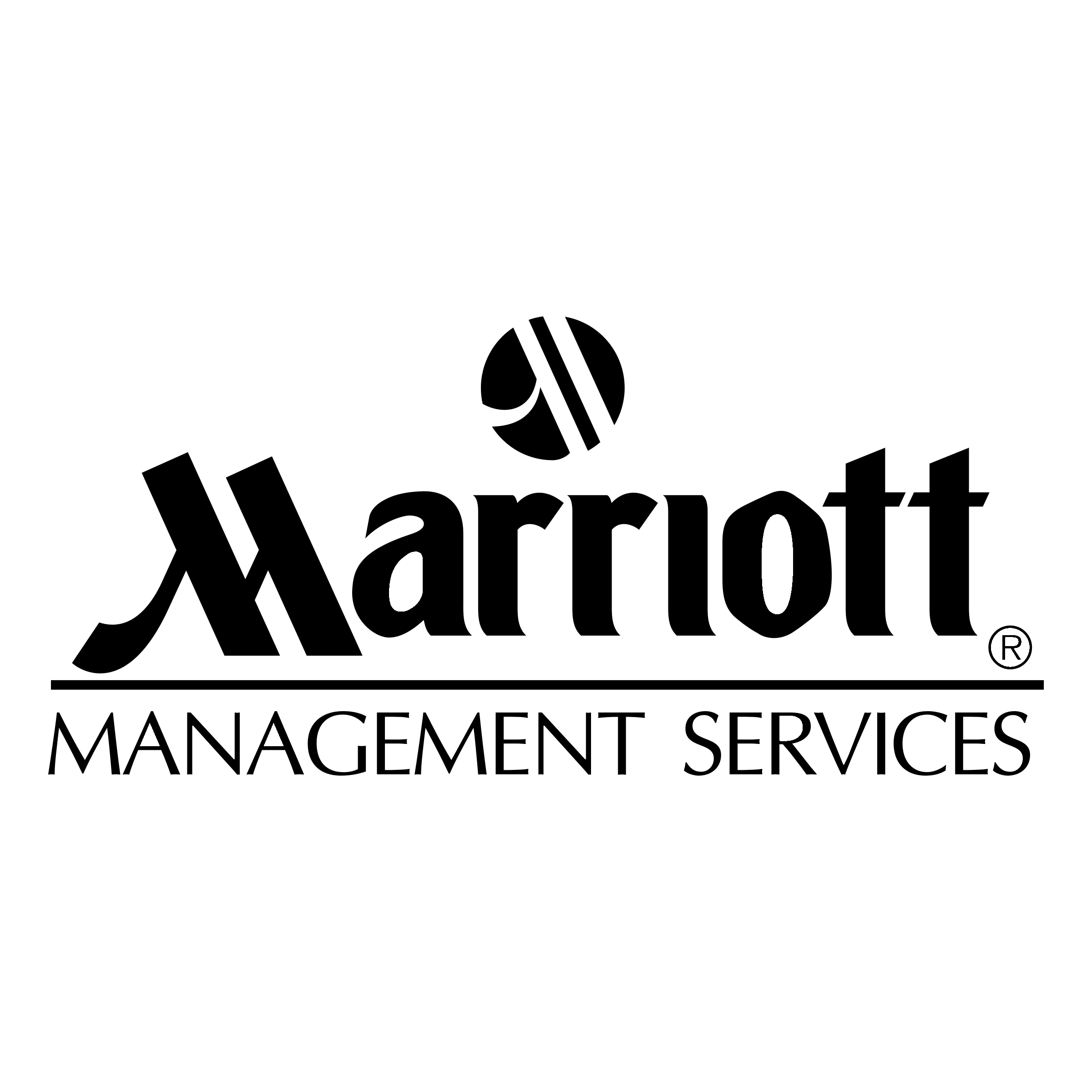 Marriott Management Services Logo black and white