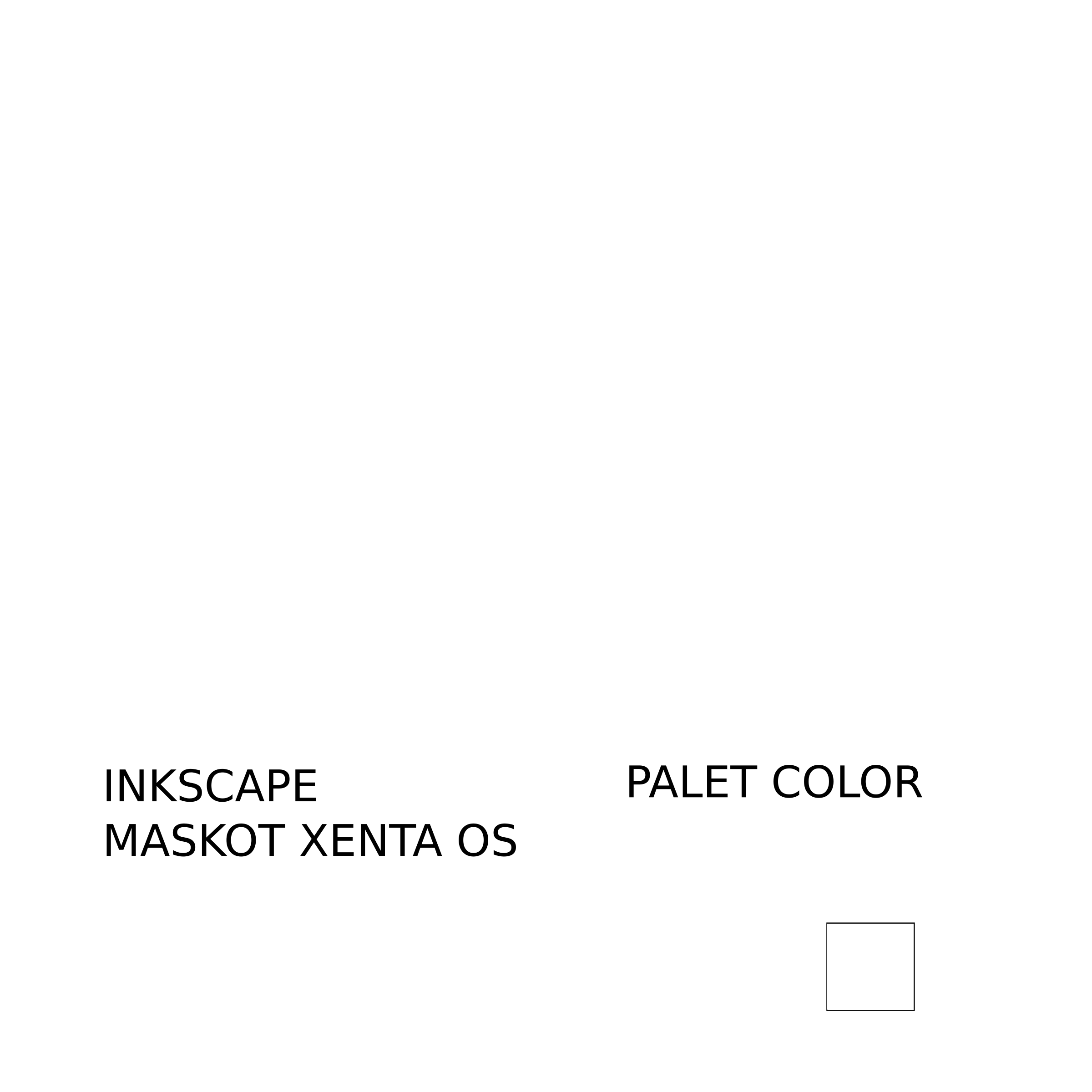 Maskot Xenta OS Logo black and white