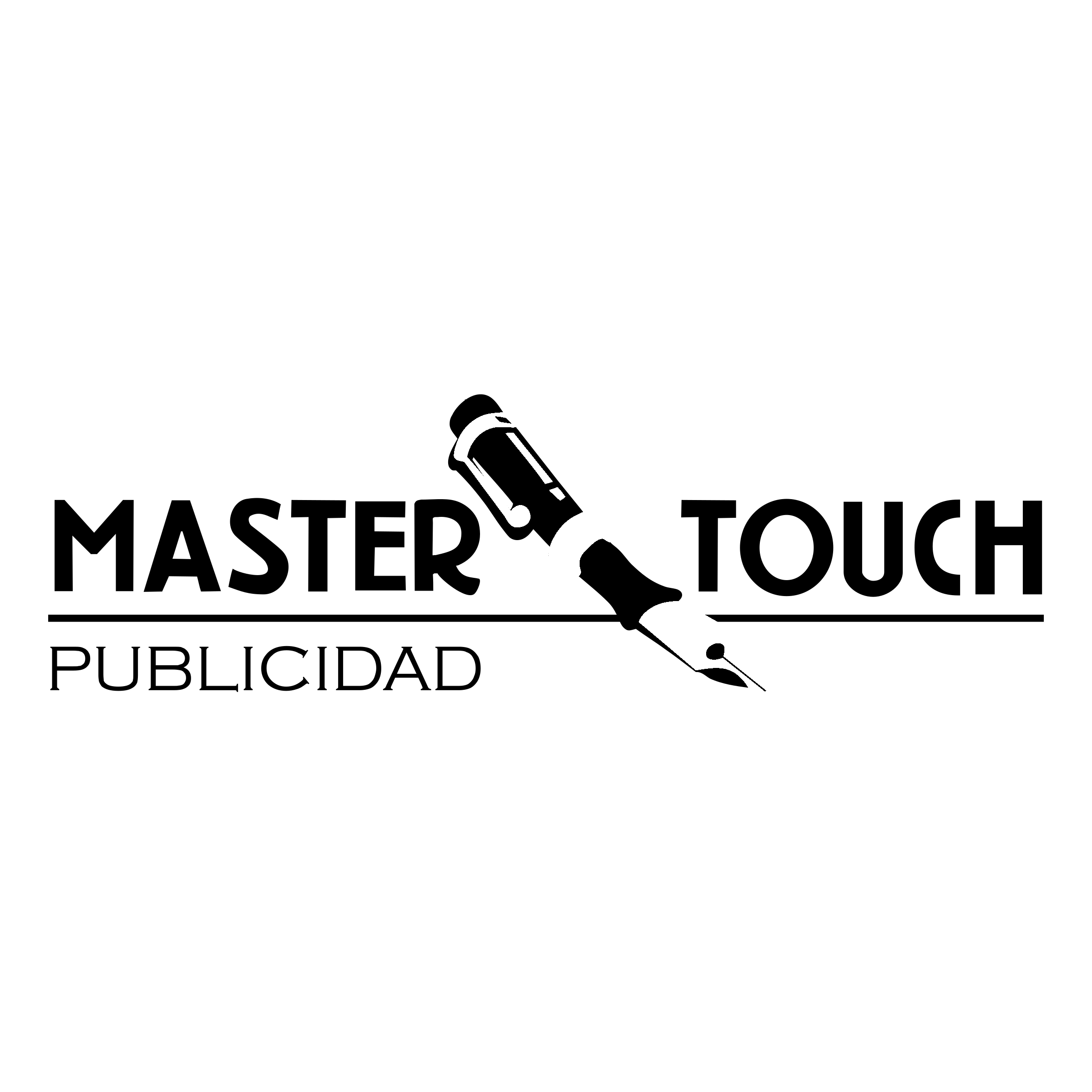 Master Touch Logo black and white