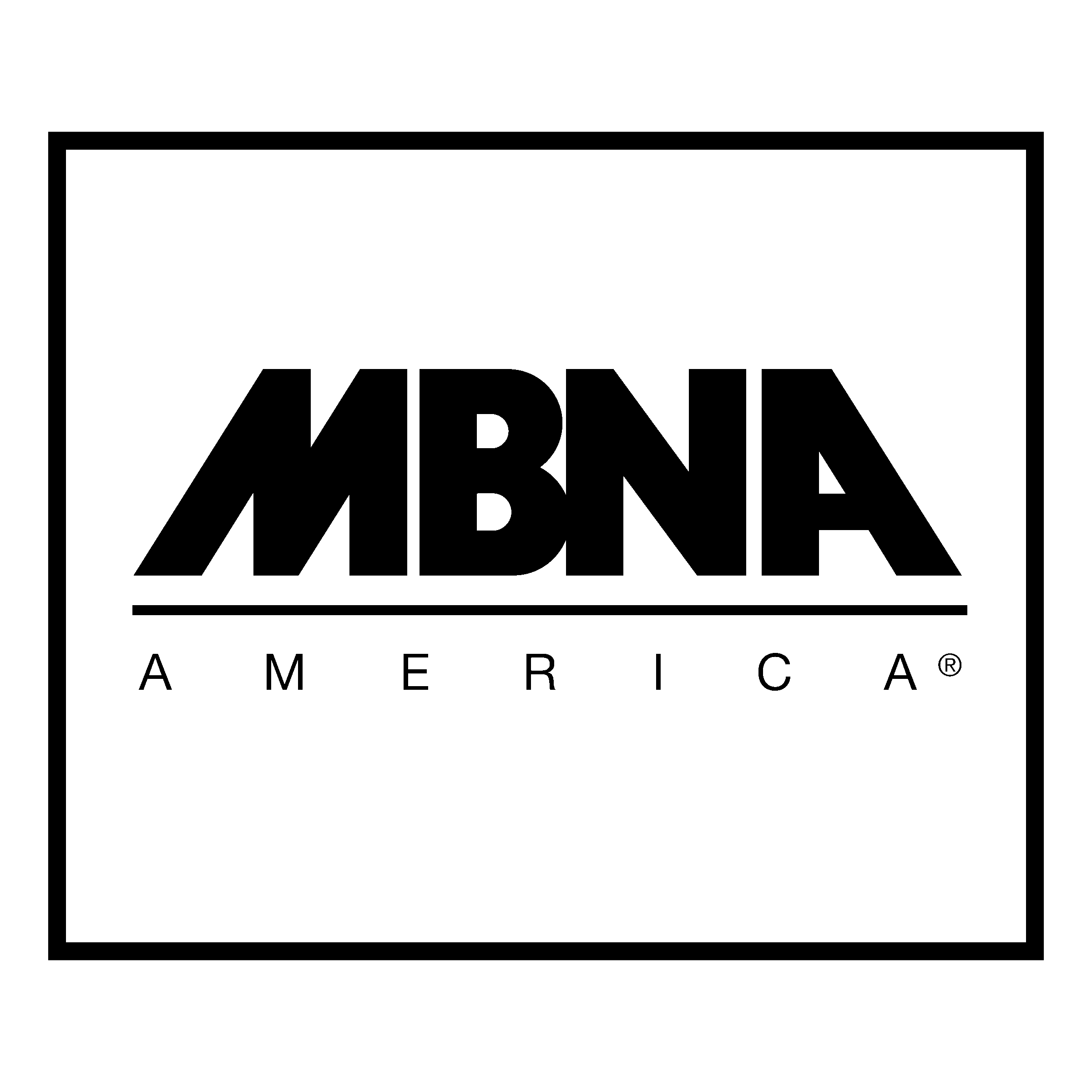 MBNA Logo black and white