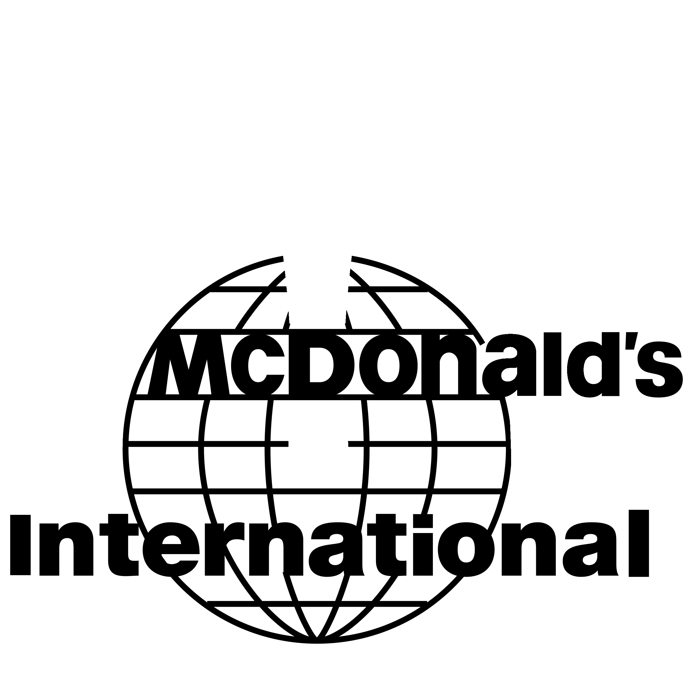 McDonalds International Logo Black And White McDonalds International Logo Black And White
