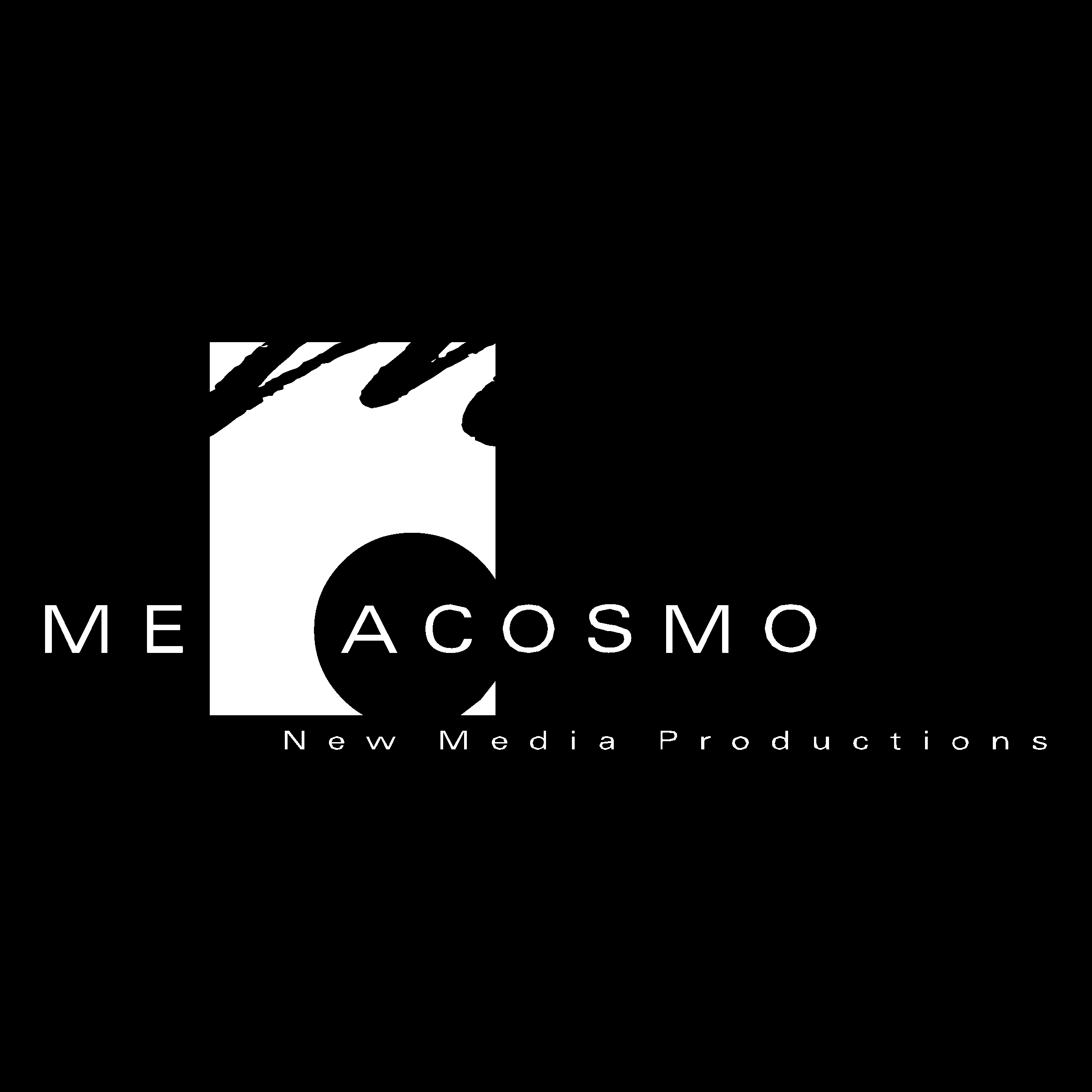 Mediacosmo Logo black and white