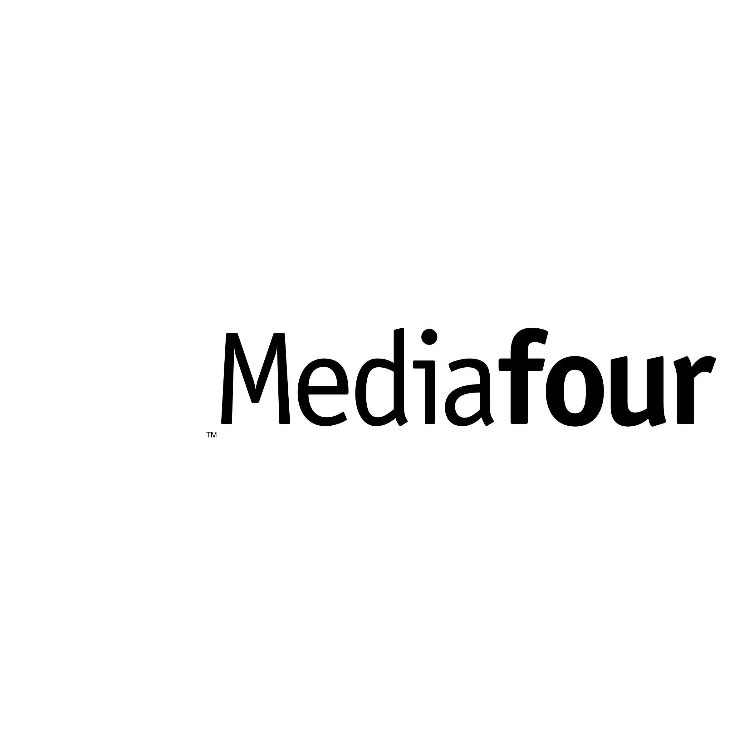 Mediafour Logo black and white
