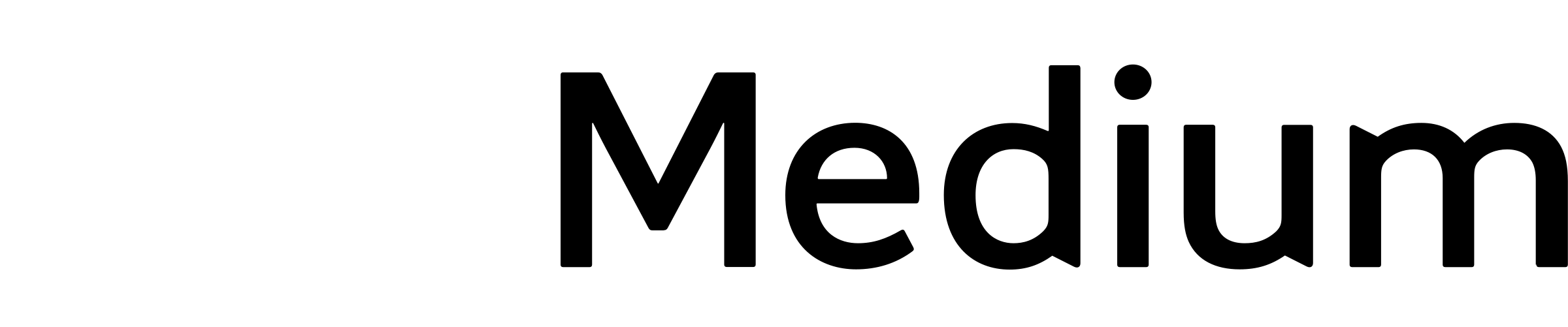 Medium Logo black and white