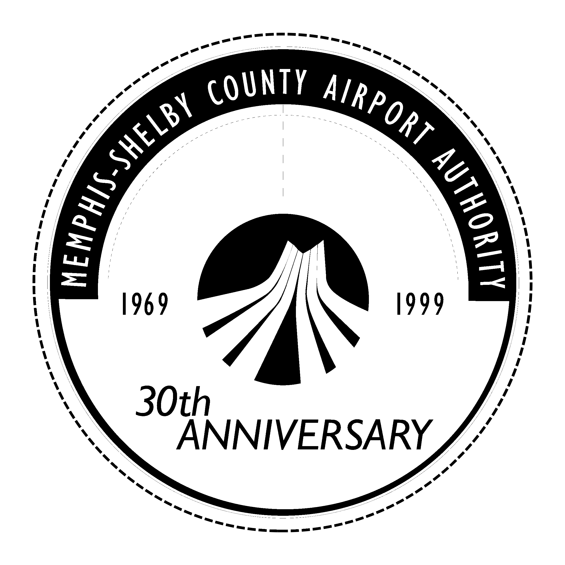 Memphis International Airport Logo black and white
