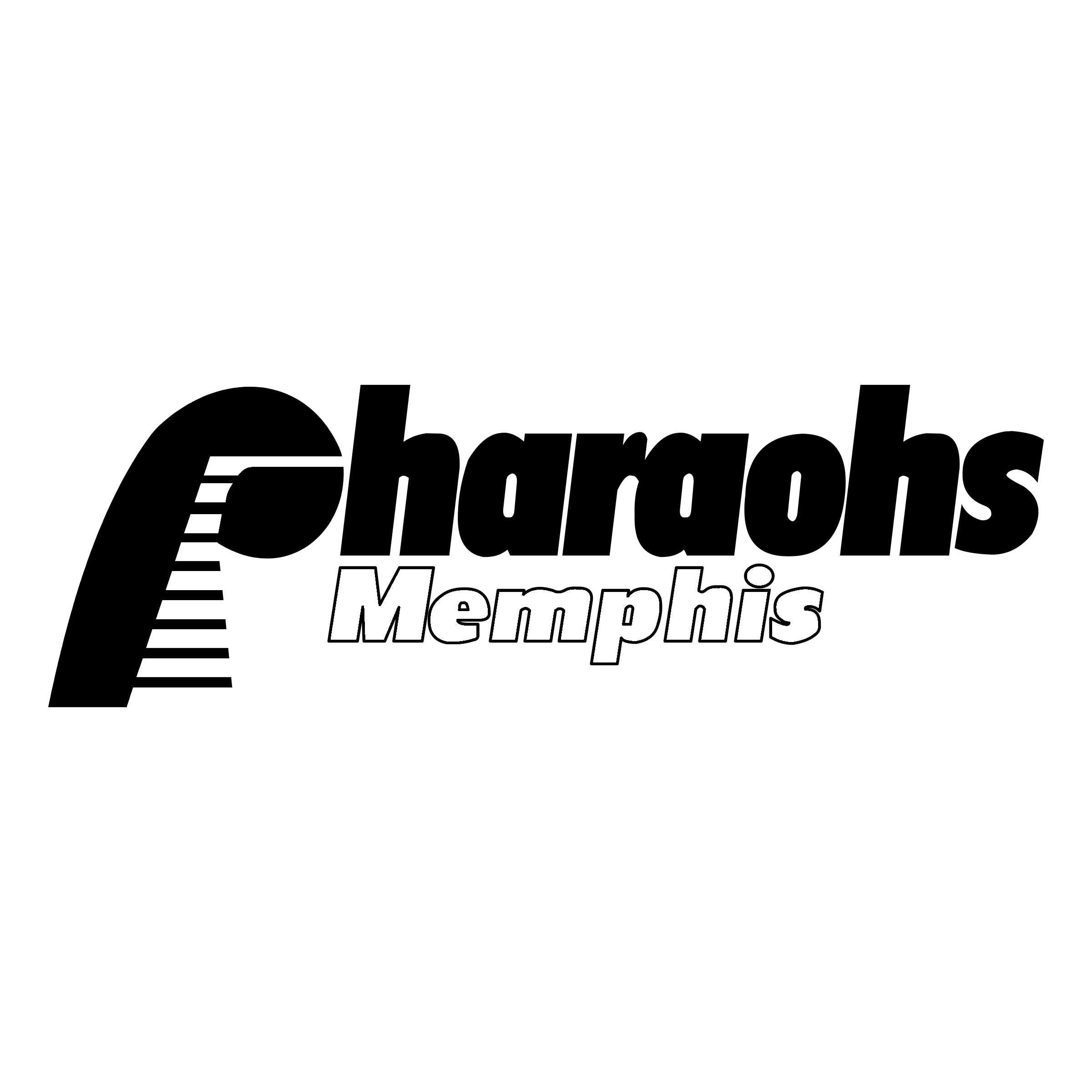 Memphis Pharaohs Logo black and white