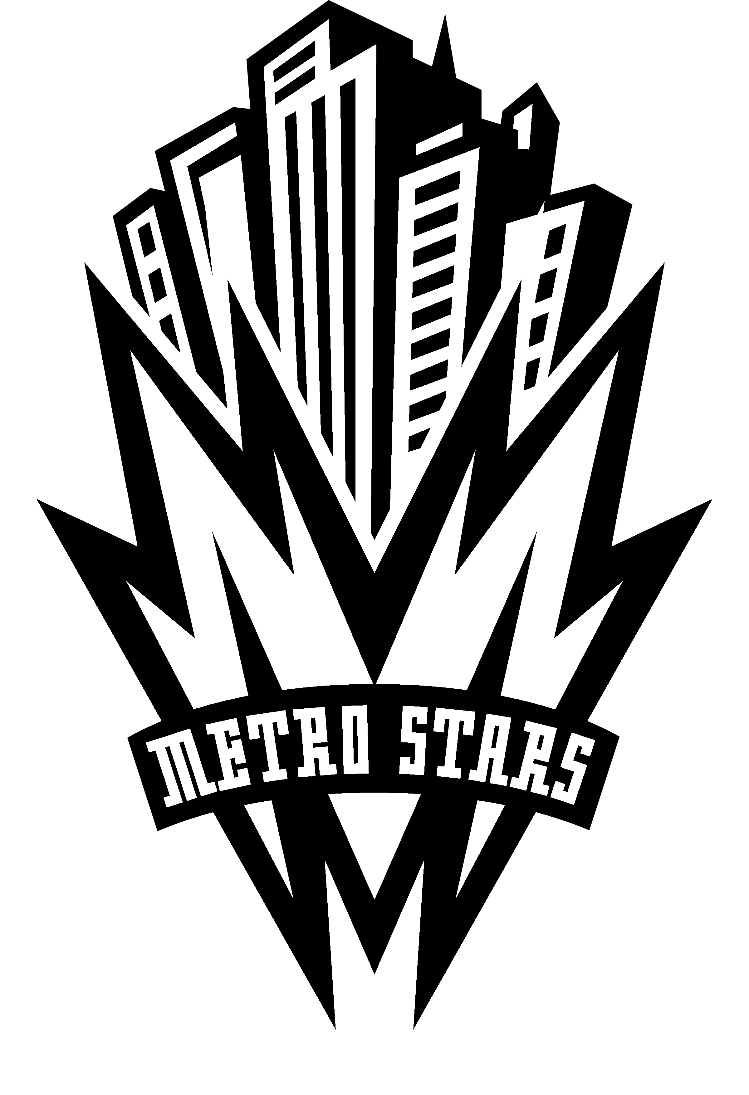 Metros 1 Logo black and white