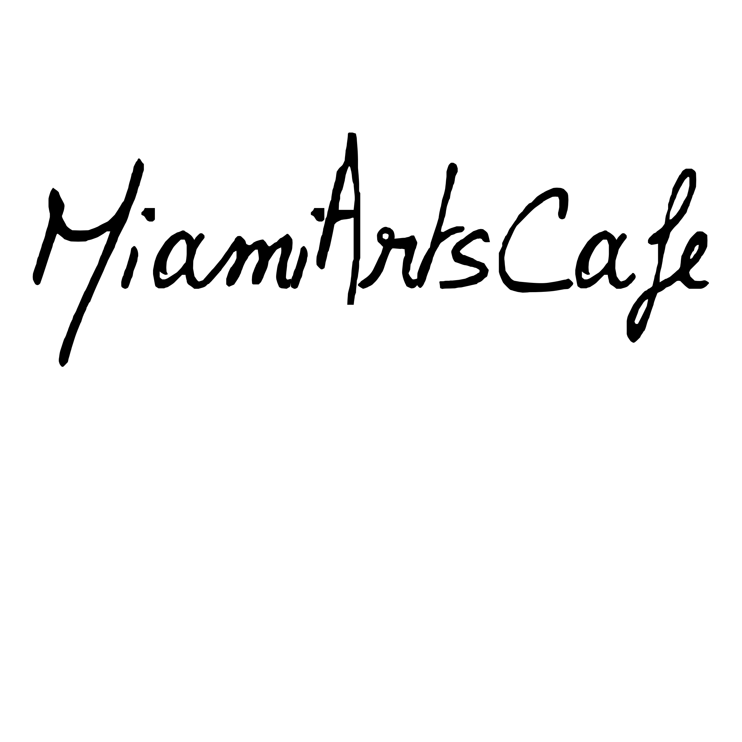 Miami Arts Cafe Logo black and white