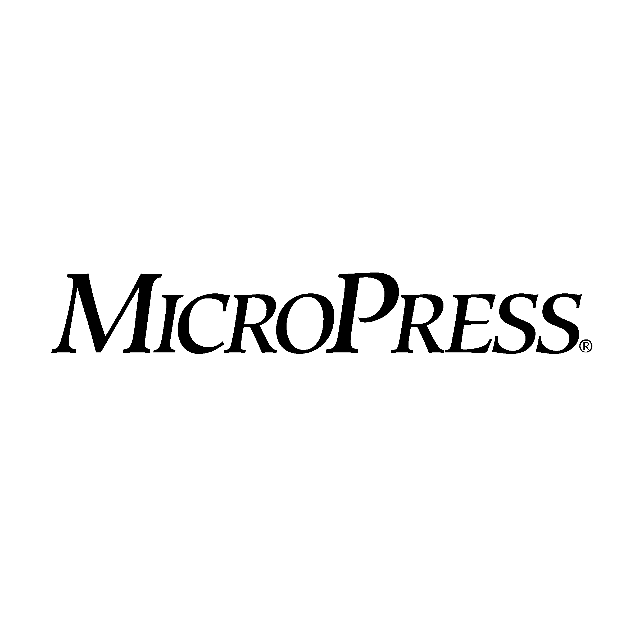 MicroPress Logo black and white