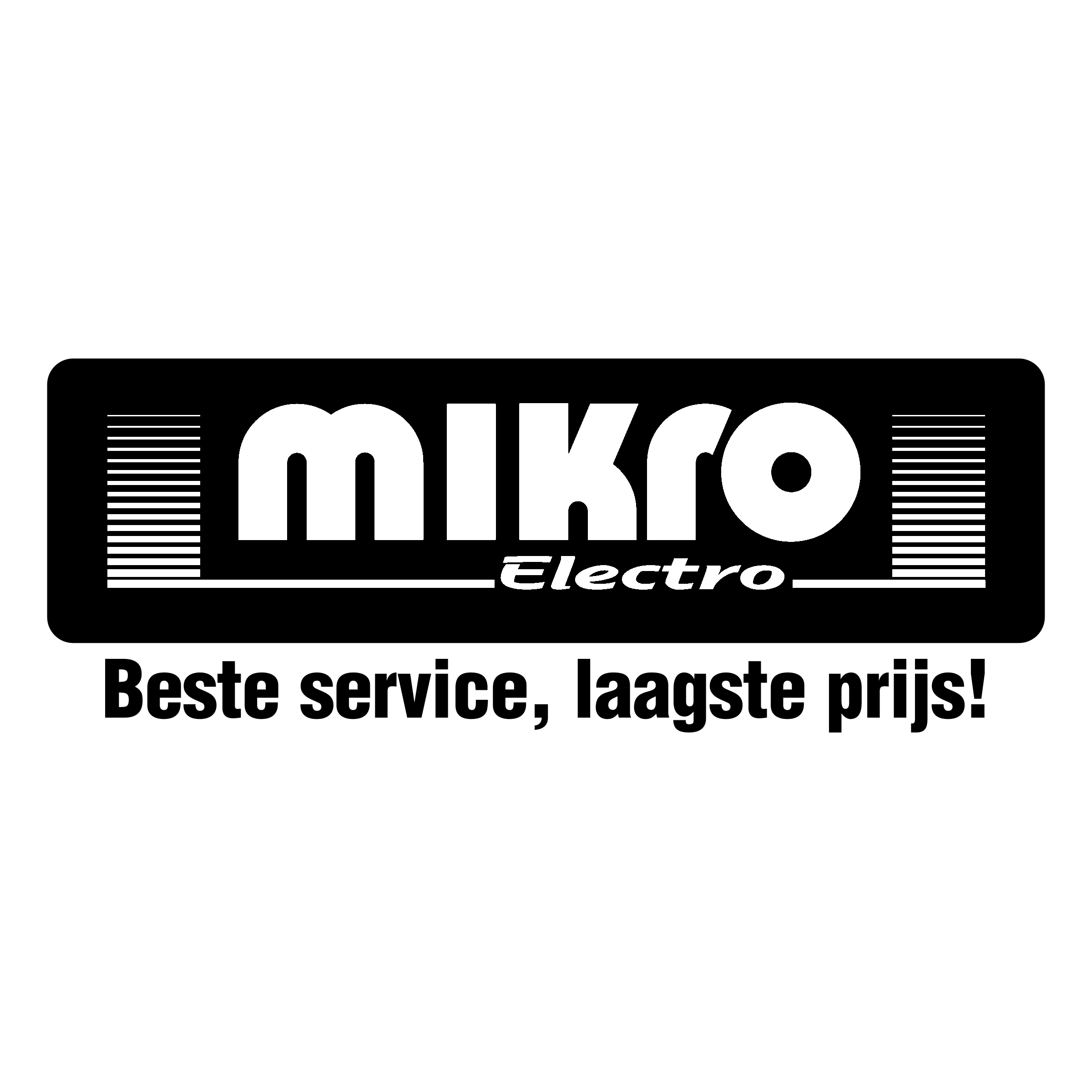Mikro Electro Logo black and white